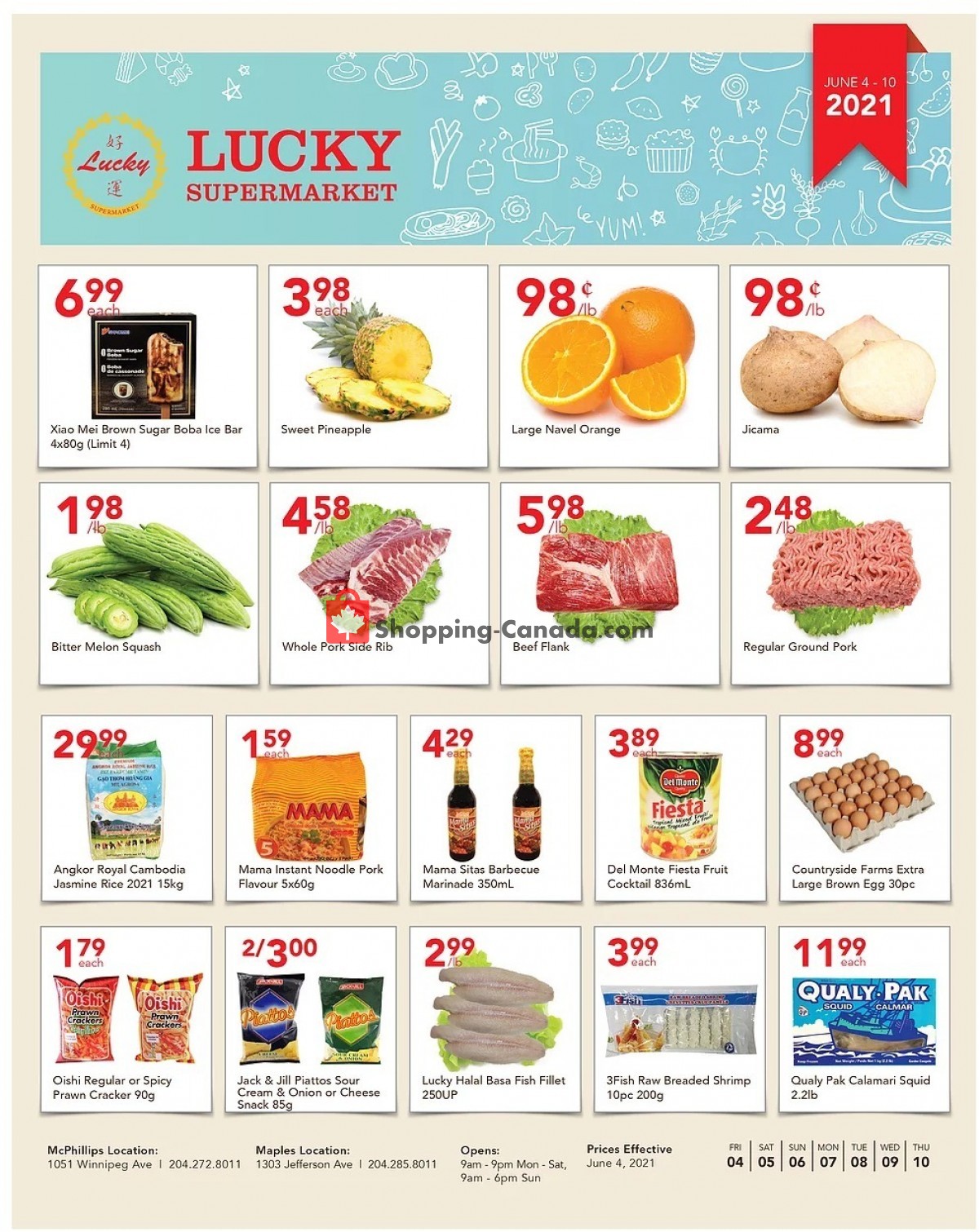 Lucky Supermarket flyer from Friday June 4, 2021 to Thursday June 10, 2021 - page 1