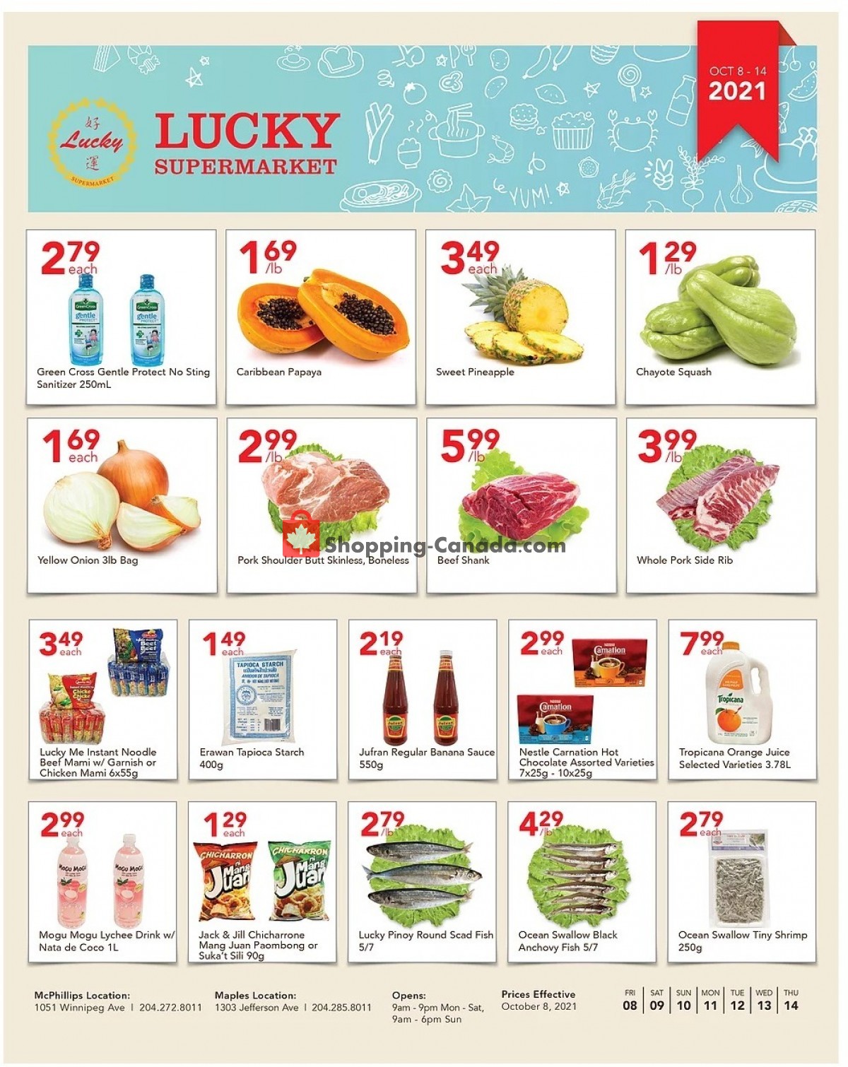 Lucky Supermarket flyer from Friday October 8, 2021 to Thursday October 14, 2021 - page 1
