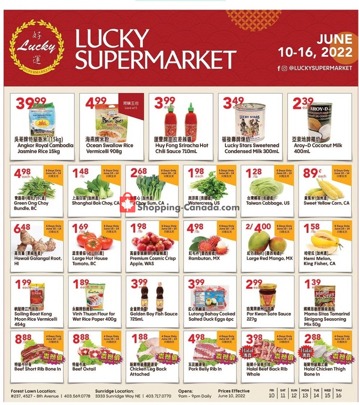 Lucky Supermarket Canada, flyer (Special offer Calgary) June 10