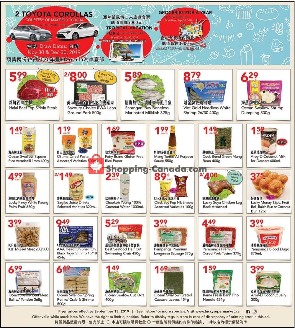 Lucky Supermarket flyer from Friday September 13, 2019 to Thursday September 19, 2019 - page 2
