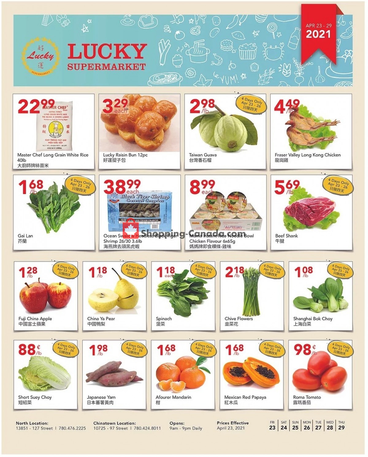 Lucky Supermarket flyer from Friday April 23, 2021 to Thursday April 29, 2021 - page 1