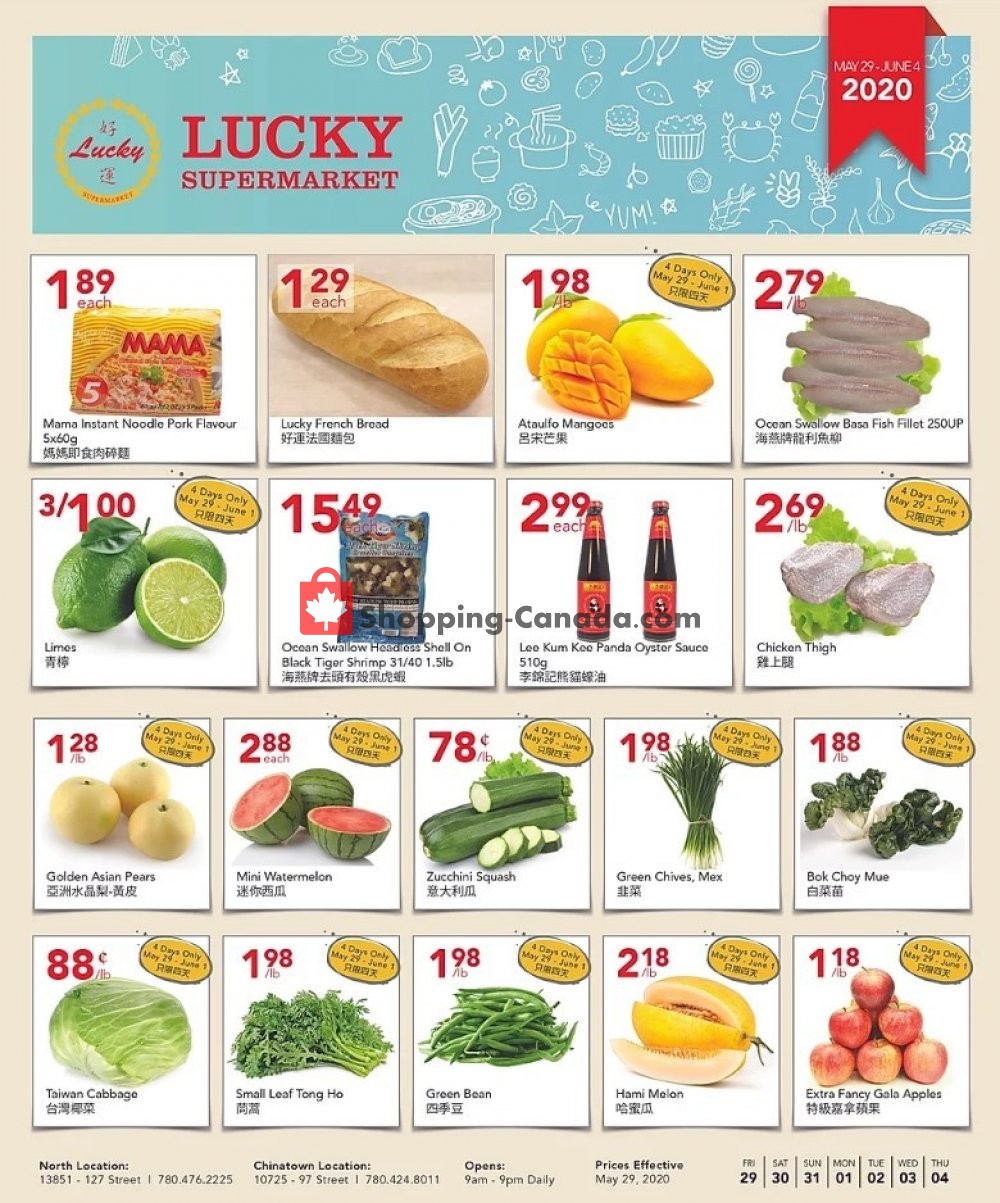 Lucky Supermarket flyer from Friday May 29, 2020 to Thursday June 4, 2020 - page 1