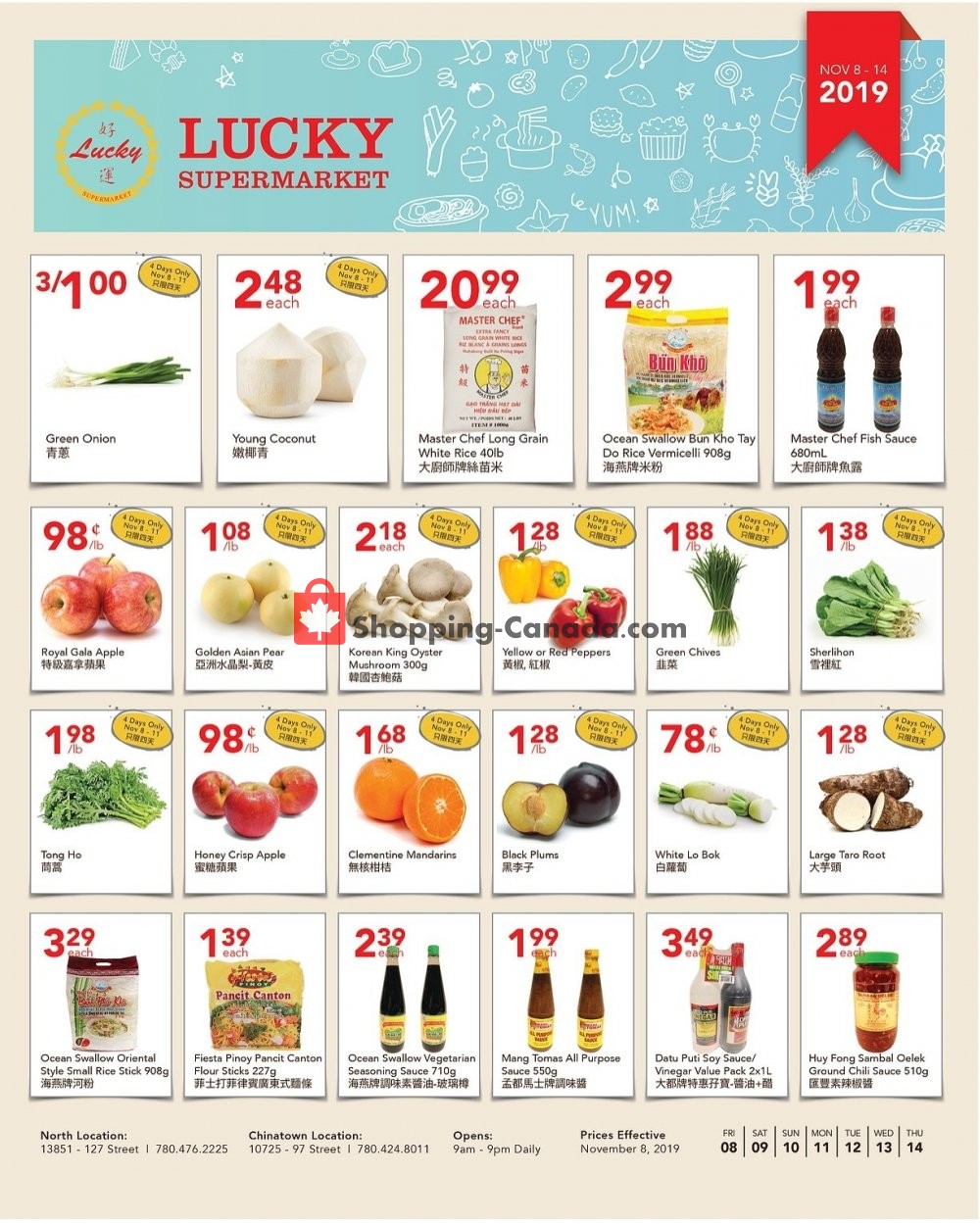 Lucky Supermarket flyer from Friday November 8, 2019 to Thursday November 14, 2019 - page 1
