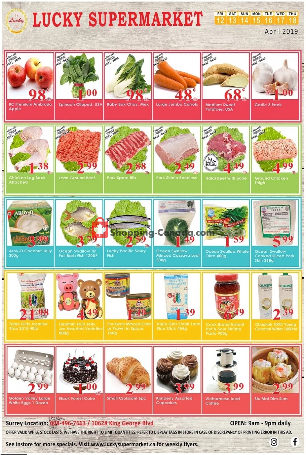 Lucky Supermarket flyer from Friday April 12, 2019 to Thursday April 18, 2019 - page 1
