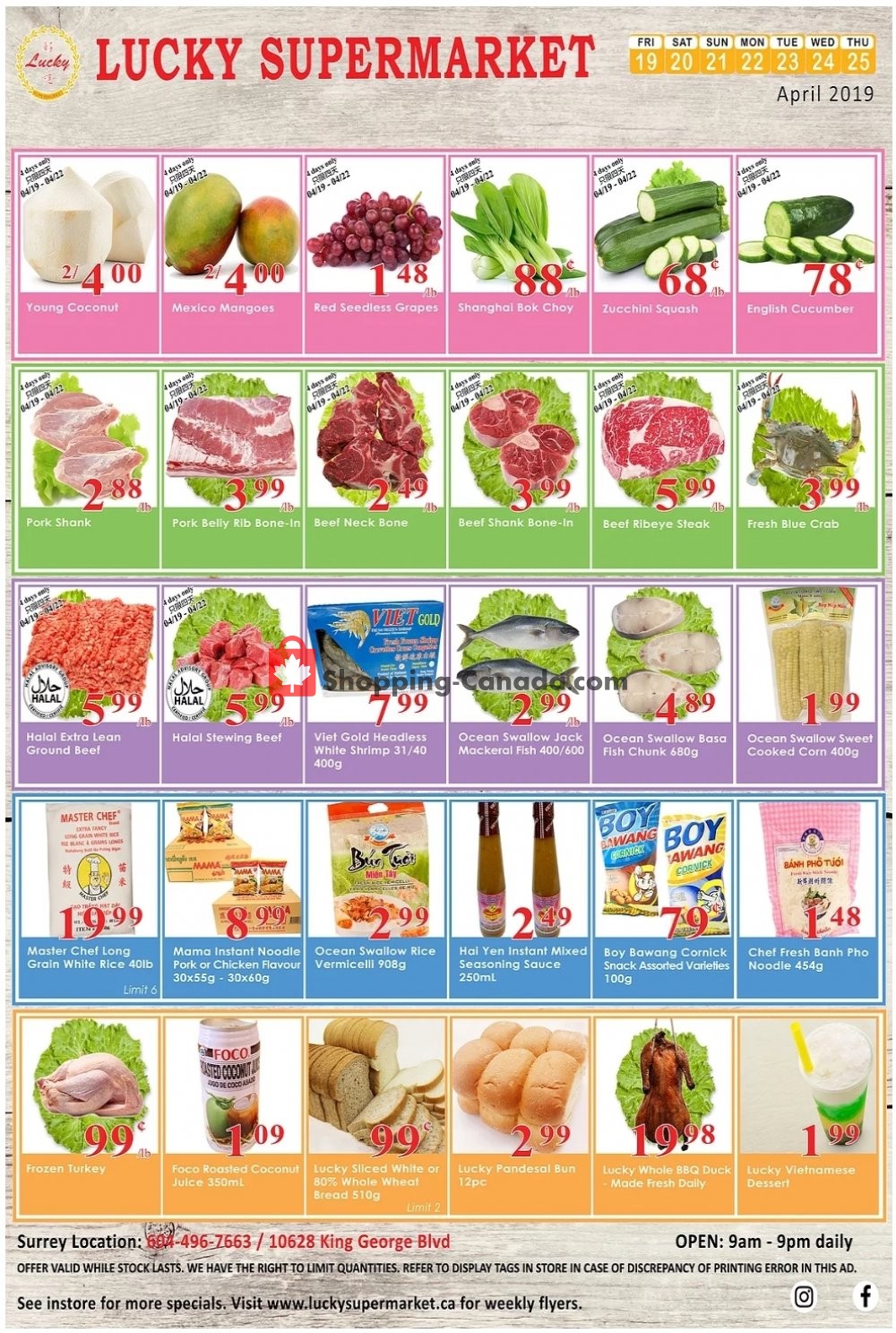 Lucky Supermarket flyer from Friday April 19, 2019 to Thursday April 25, 2019 - page 1