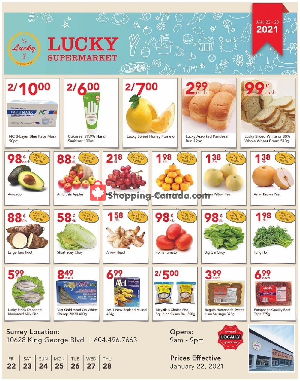 Lucky Supermarket flyer from Friday January 22, 2021 to Thursday January 28, 2021 - page 1