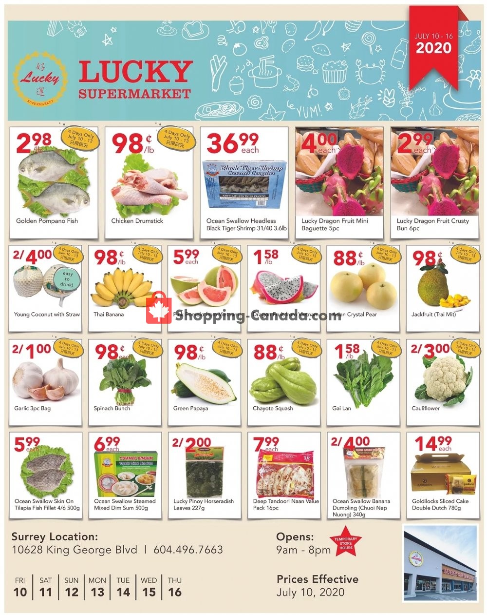 Lucky Supermarket flyer from Friday July 10, 2020 to Thursday July 16, 2020 - page 1