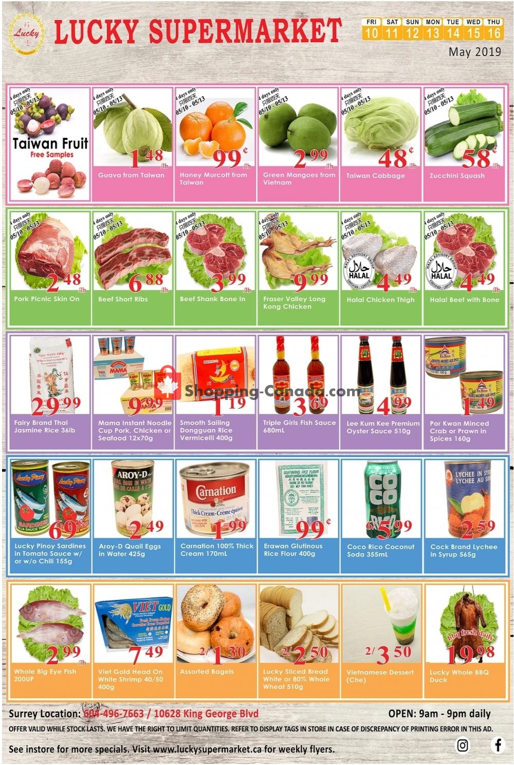 Lucky Supermarket flyer from Friday May 10, 2019 to Thursday May 16, 2019 - page 1