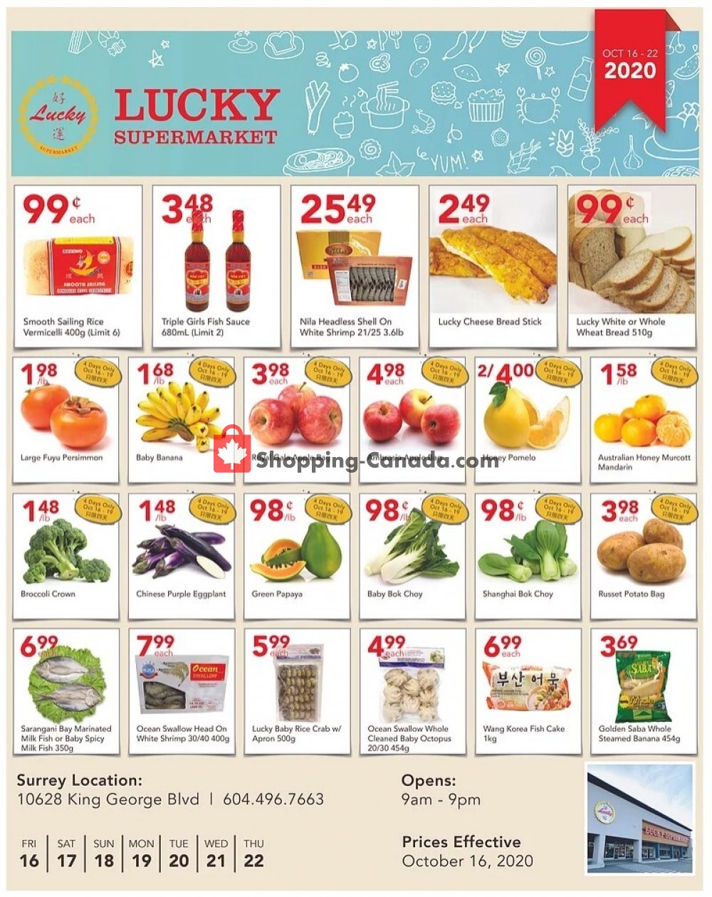 Lucky Supermarket flyer from Friday October 16, 2020 to Thursday October 22, 2020 - page 1
