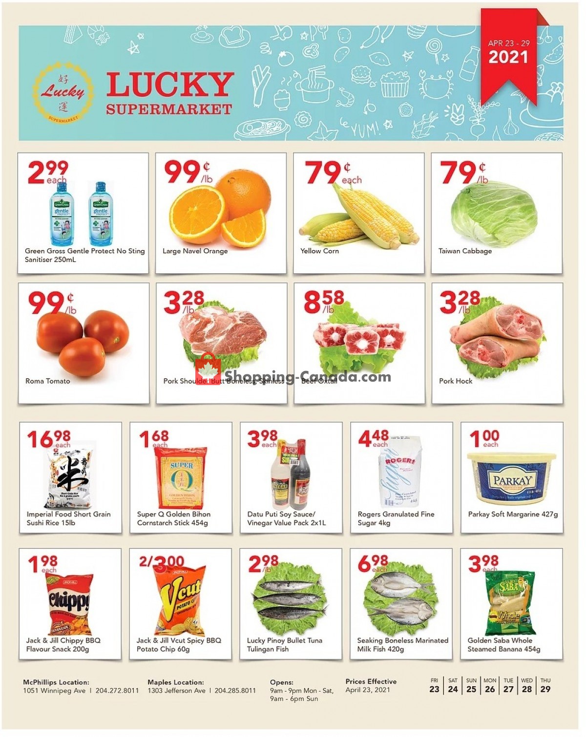 Lucky Supermarket flyer from Friday April 23, 2021 to Thursday April 29, 2021 - page 1