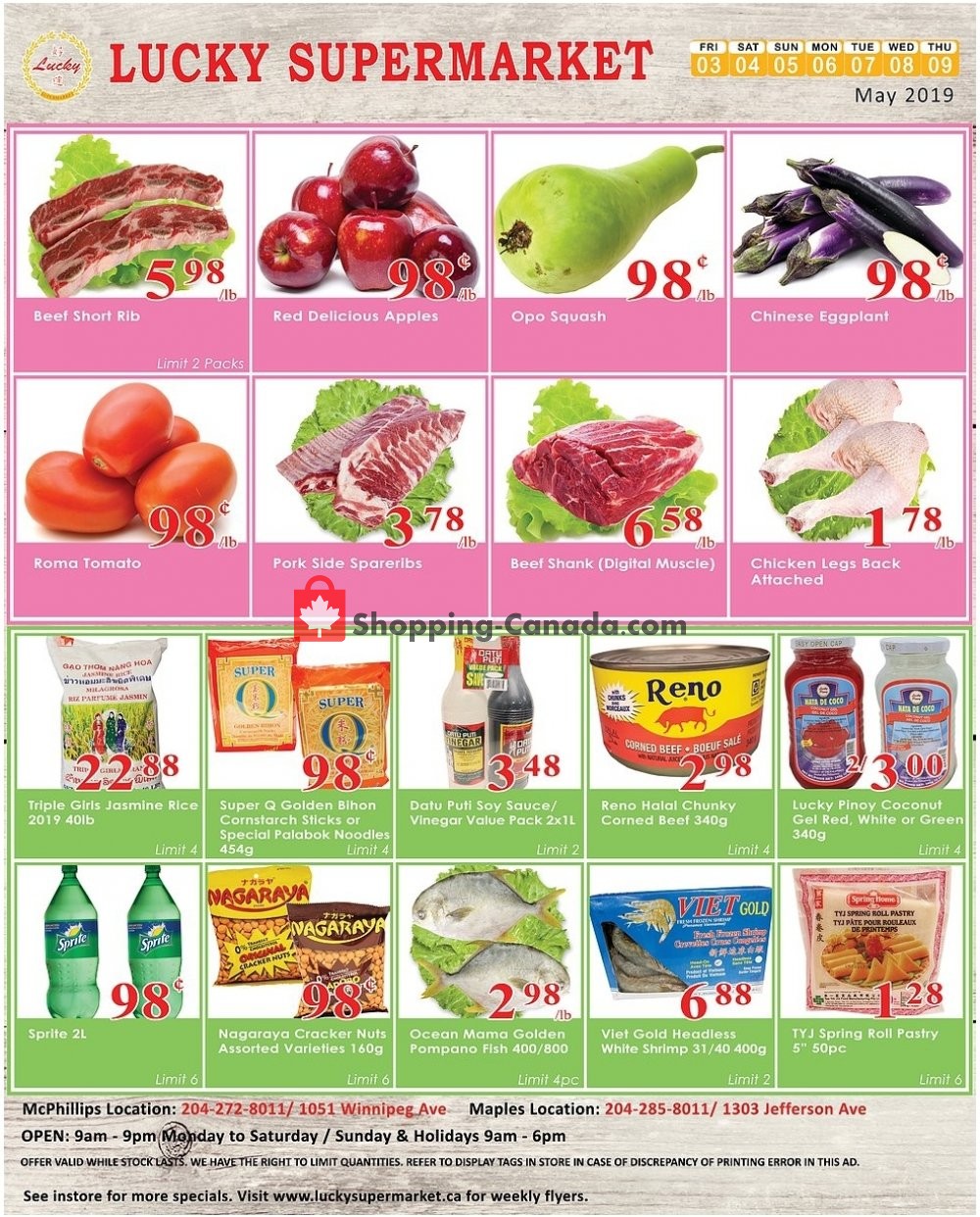 Lucky Supermarket flyer from Friday May 3, 2019 to Thursday May 9, 2019 - page 1