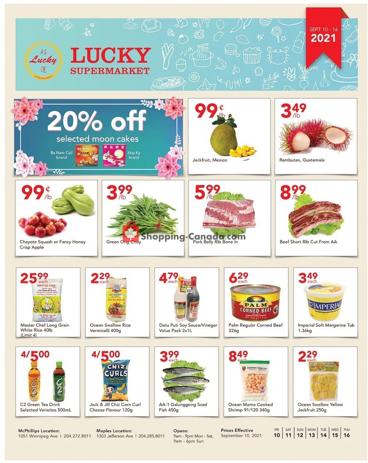 Lucky Supermarket flyer from Friday September 10, 2021 to Thursday September 16, 2021 - page 1