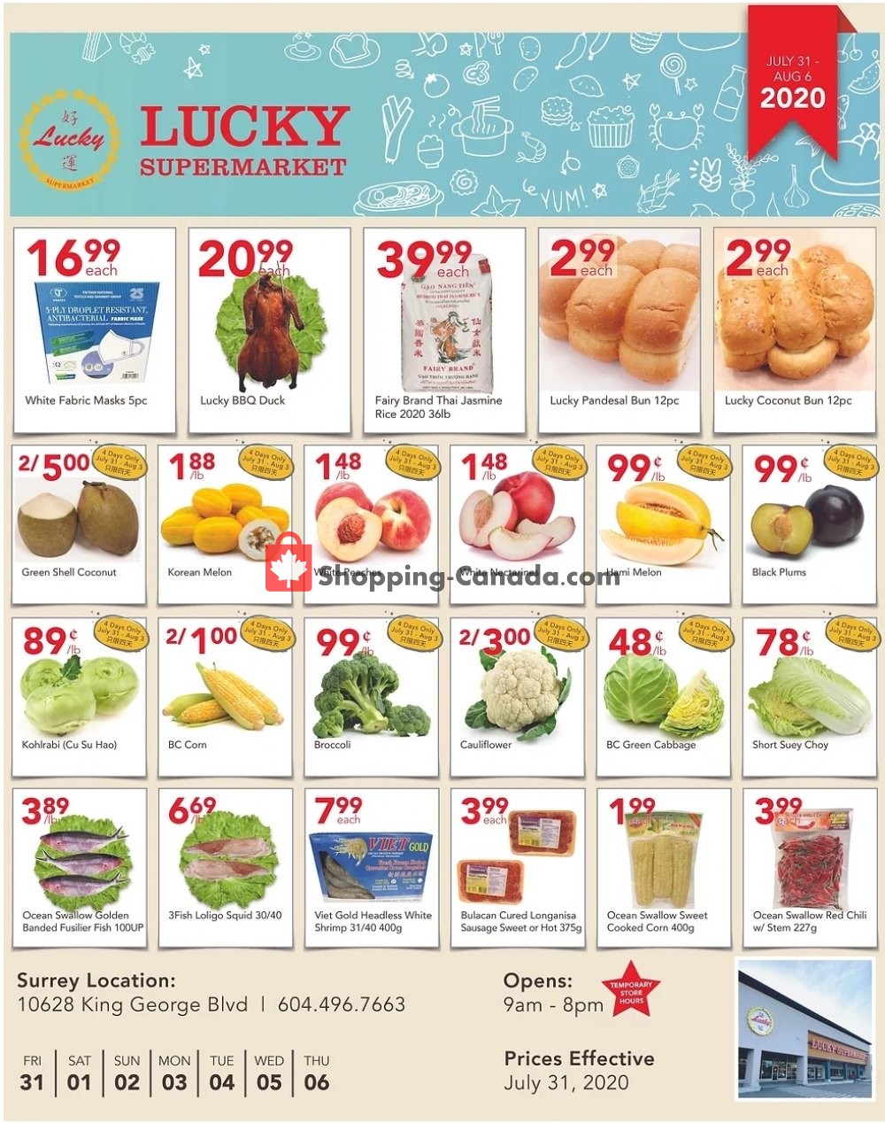 Lucky Supermarket flyer from Friday July 31, 2020 to Thursday August 6, 2020 - page 1