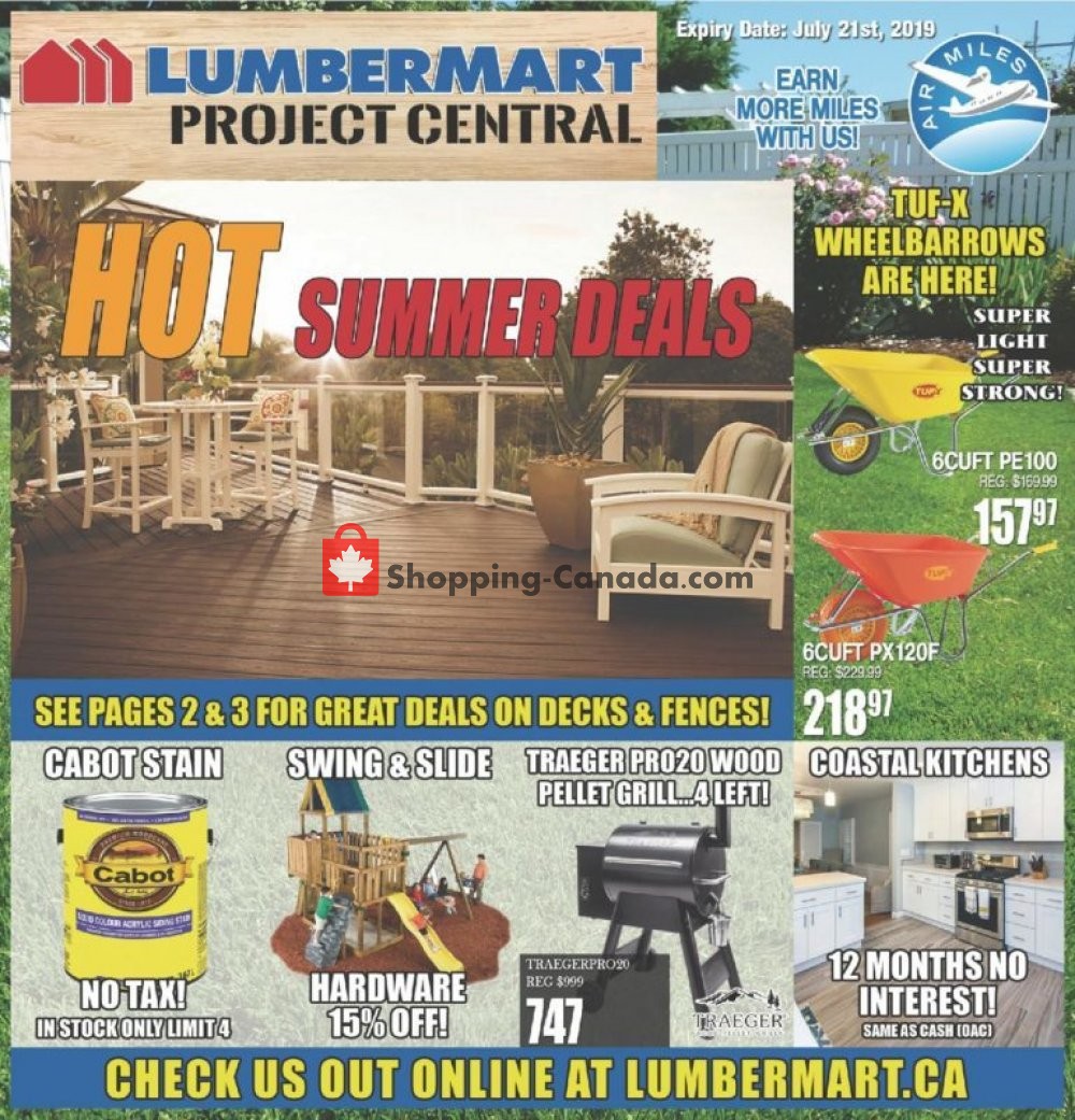Lumber Mart flyer from Wednesday July 10, 2019 to Friday July 26, 2019 - page 1
