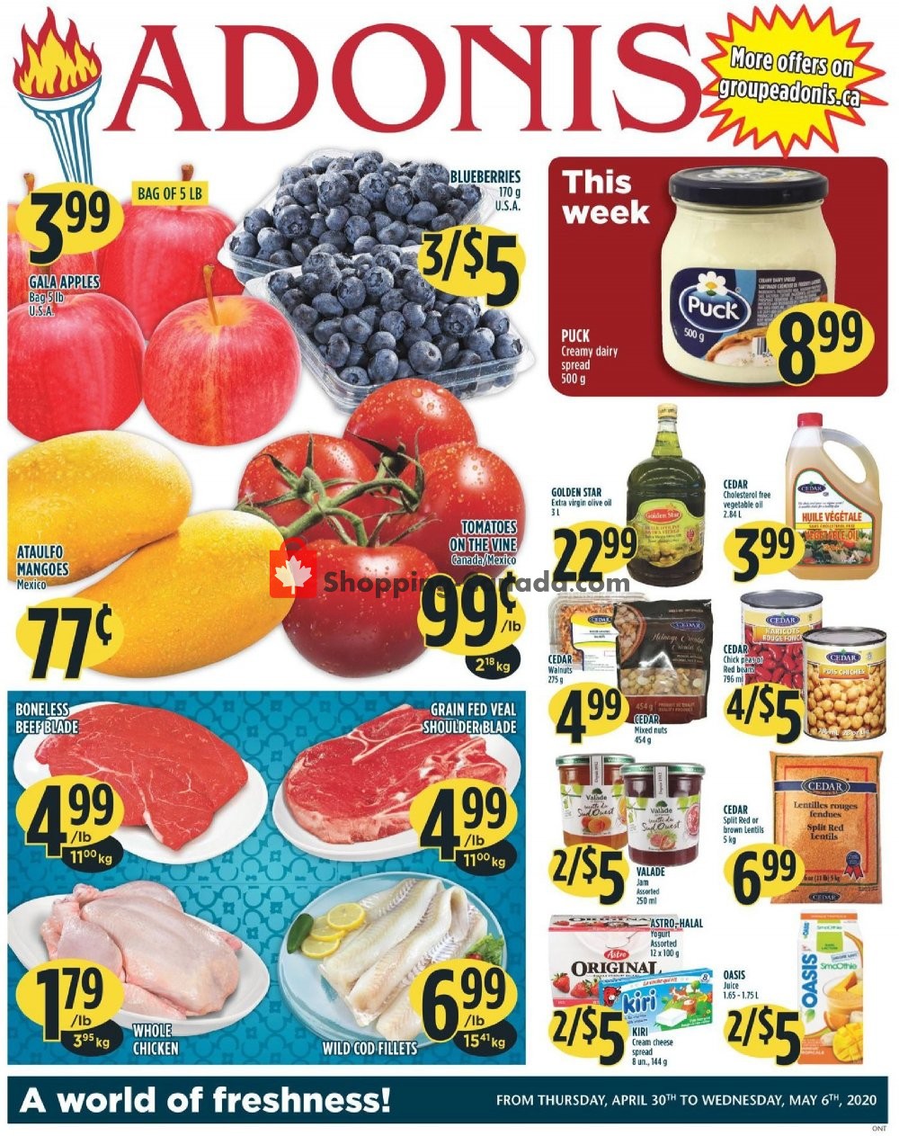 Marché Adonis flyer from Thursday April 30, 2020 to Wednesday May 6, 2020 - page 1