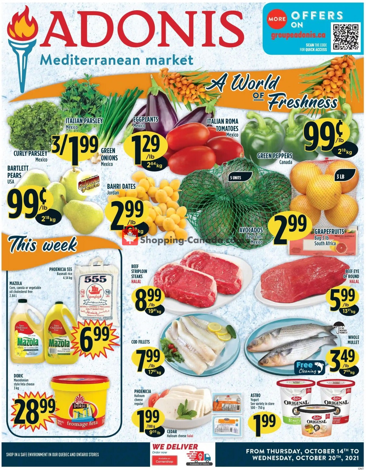 Marché Adonis flyer from Thursday October 14, 2021 to Wednesday October 20, 2021 - page 1