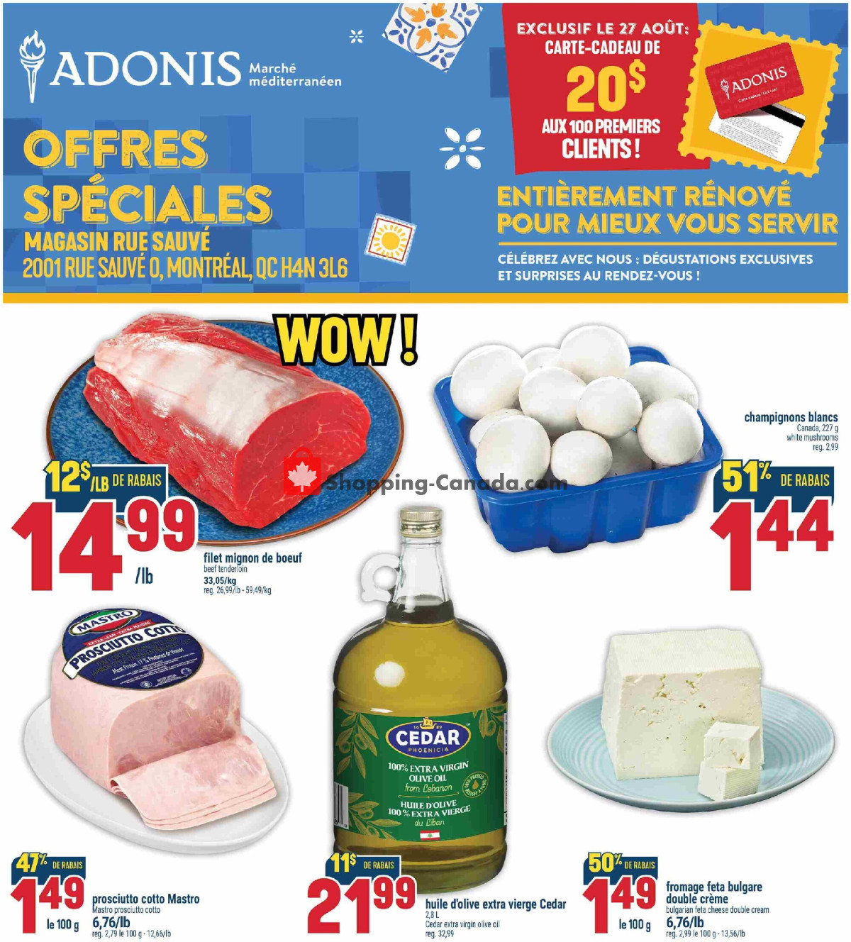 Marché Adonis flyer from Thursday August 27, 2026 to Wednesday September 2, 2026 - page 1