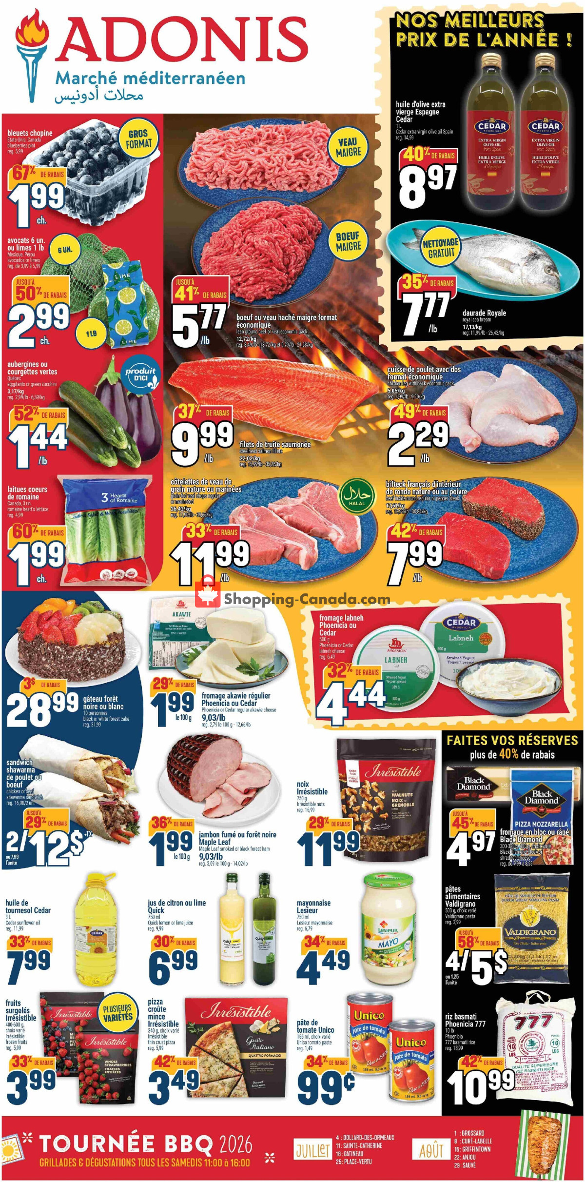 First page of Marché Adonis flyer - preview - from Thursday August 6, 2026 to Wednesday August 12, 2026