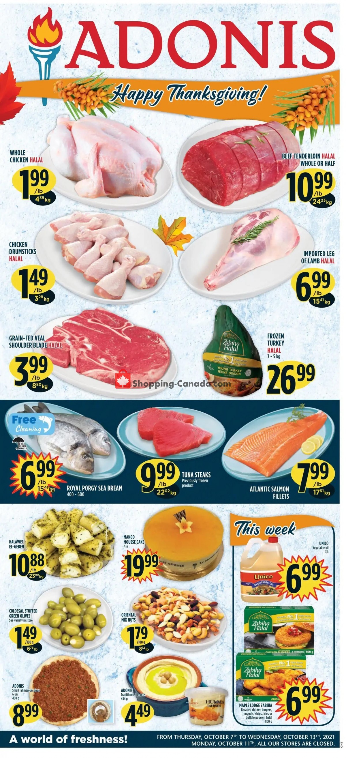 Marché Adonis flyer from Thursday October 7, 2021 to Wednesday October 13, 2021 - page 1