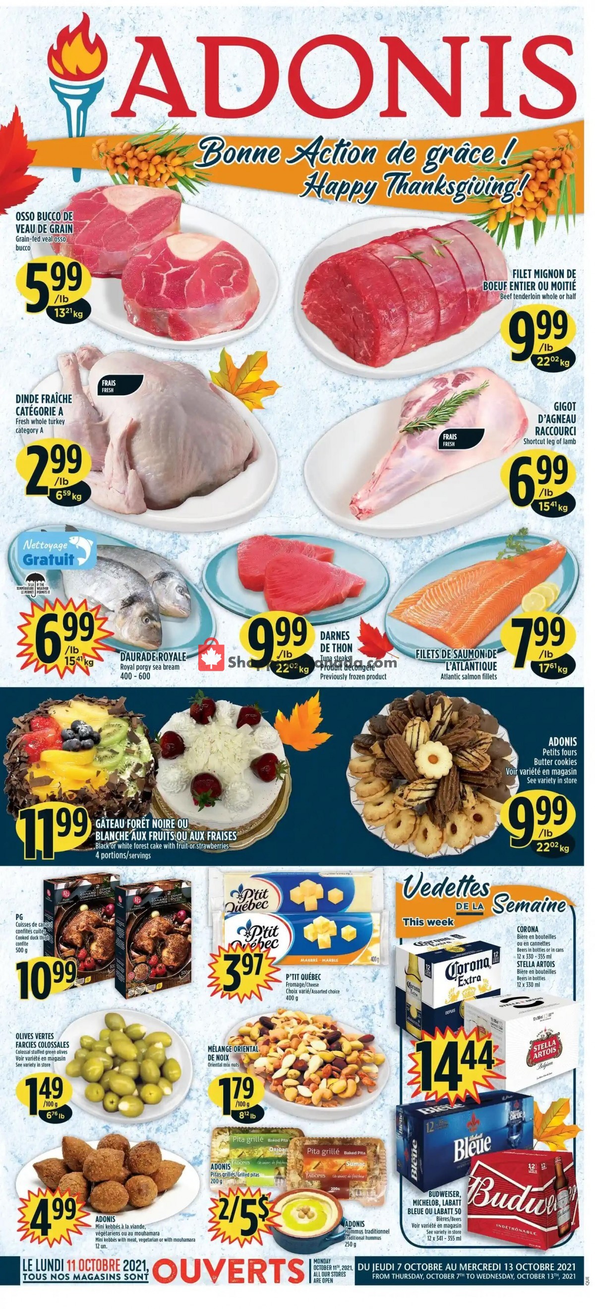 Marché Adonis flyer from Thursday October 7, 2021 to Wednesday October 13, 2021 - page 1