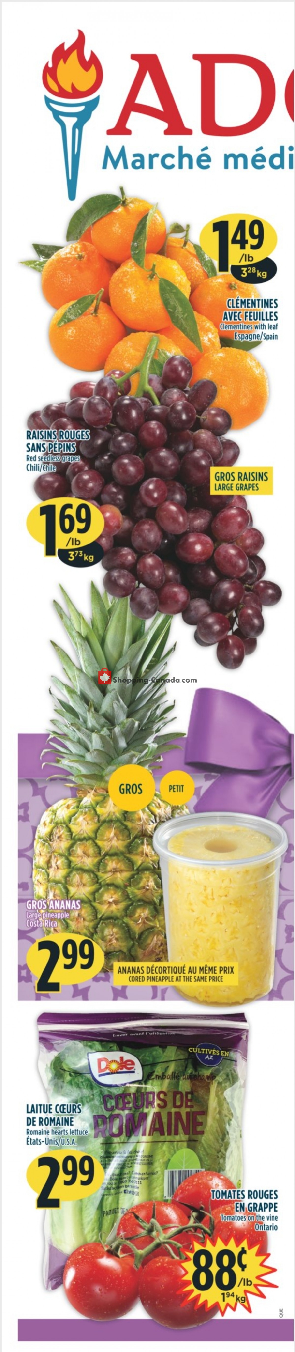 Marché Adonis flyer from Thursday April 1, 2021 to Wednesday April 7, 2021 - page 1