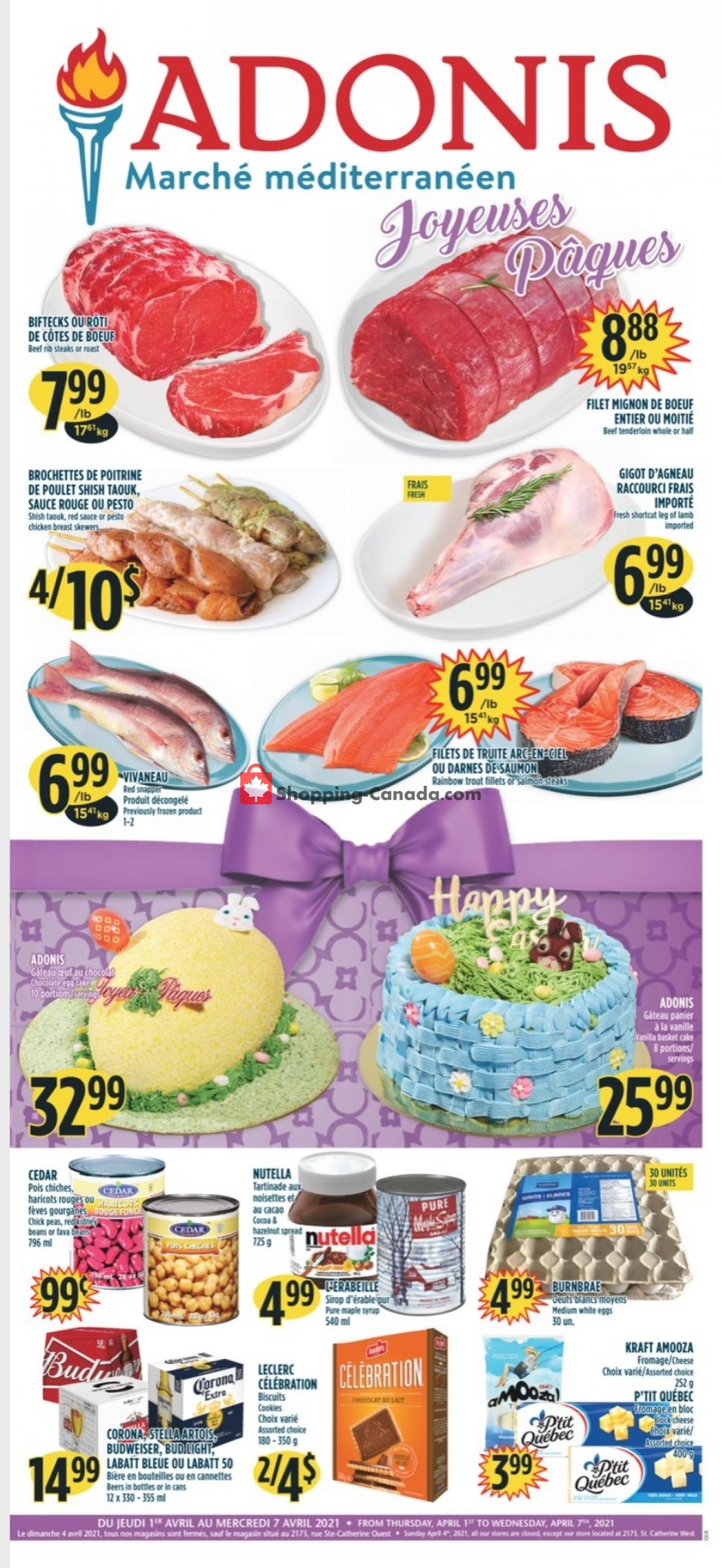 Marché Adonis flyer from Thursday April 1, 2021 to Wednesday April 7, 2021 - page 3