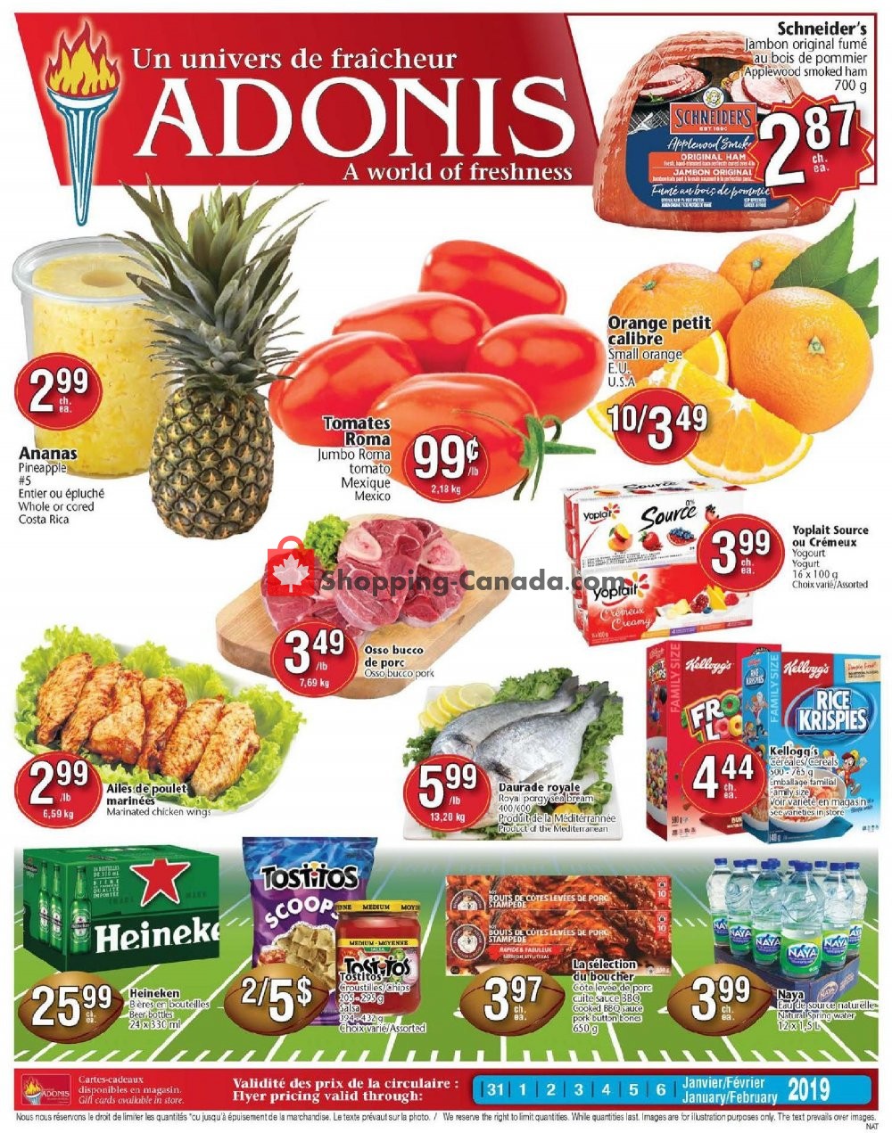 Marché Adonis flyer from Thursday January 31, 2019 to Wednesday February 6, 2019 - page 1