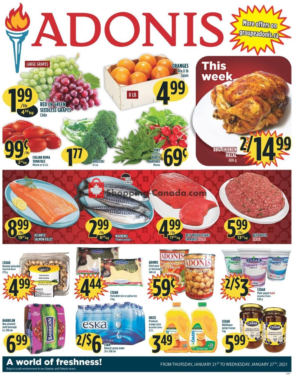 Marché Adonis flyer from Thursday January 21, 2021 to Wednesday January 27, 2021 - page 1