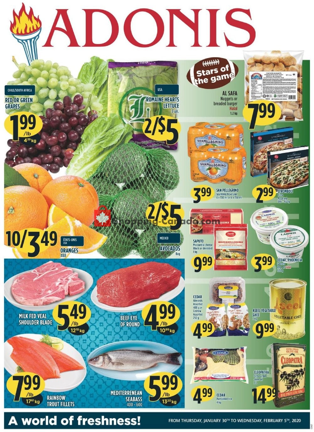 Marché Adonis flyer from Thursday January 30, 2020 to Wednesday February 5, 2020 - page 1