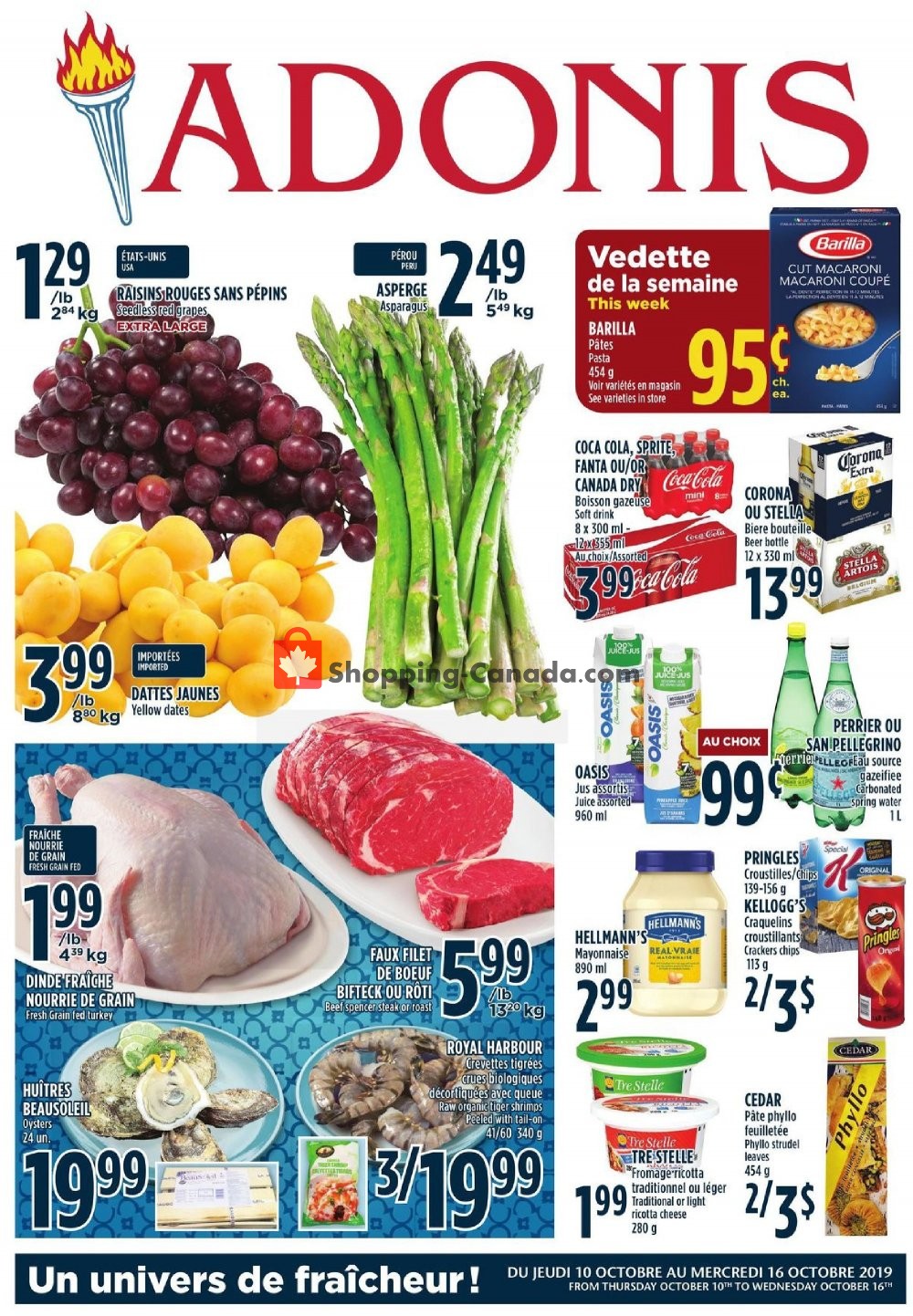 Marché Adonis flyer from Thursday October 10, 2019 to Wednesday October 16, 2019 - page 1