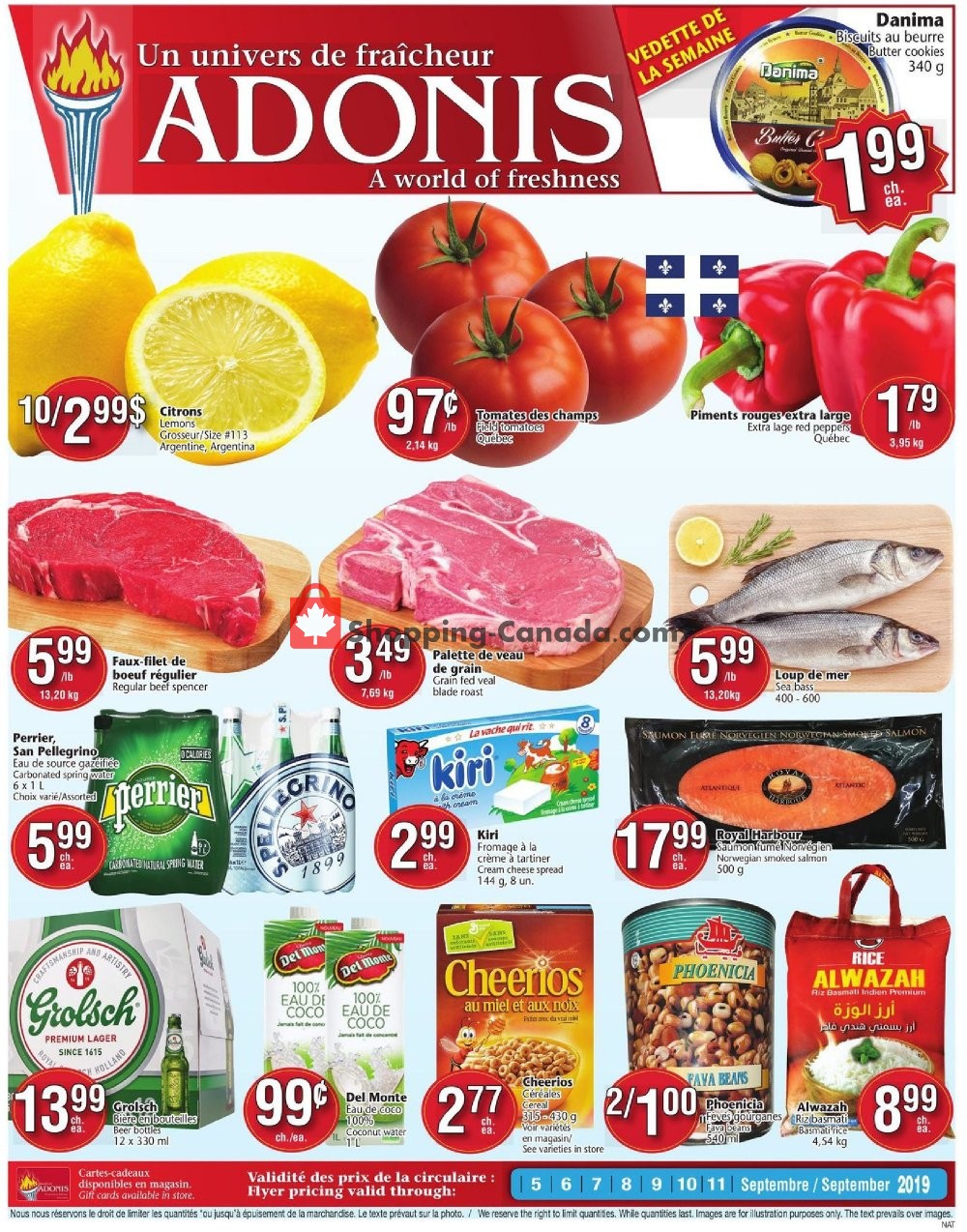 Marché Adonis flyer from Thursday September 5, 2019 to Wednesday September 11, 2019 - page 1
