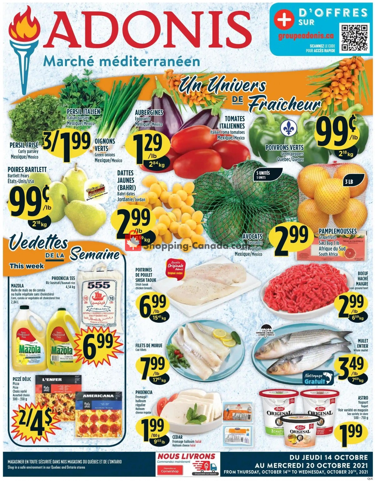 Marché Adonis flyer from Thursday October 14, 2021 to Wednesday October 20, 2021 - page 1
