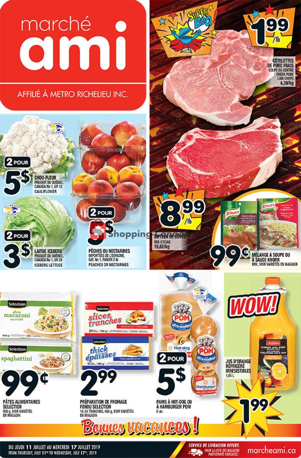 Marche Ami flyer from Thursday July 11, 2019 to Wednesday July 17, 2019 - page 1
