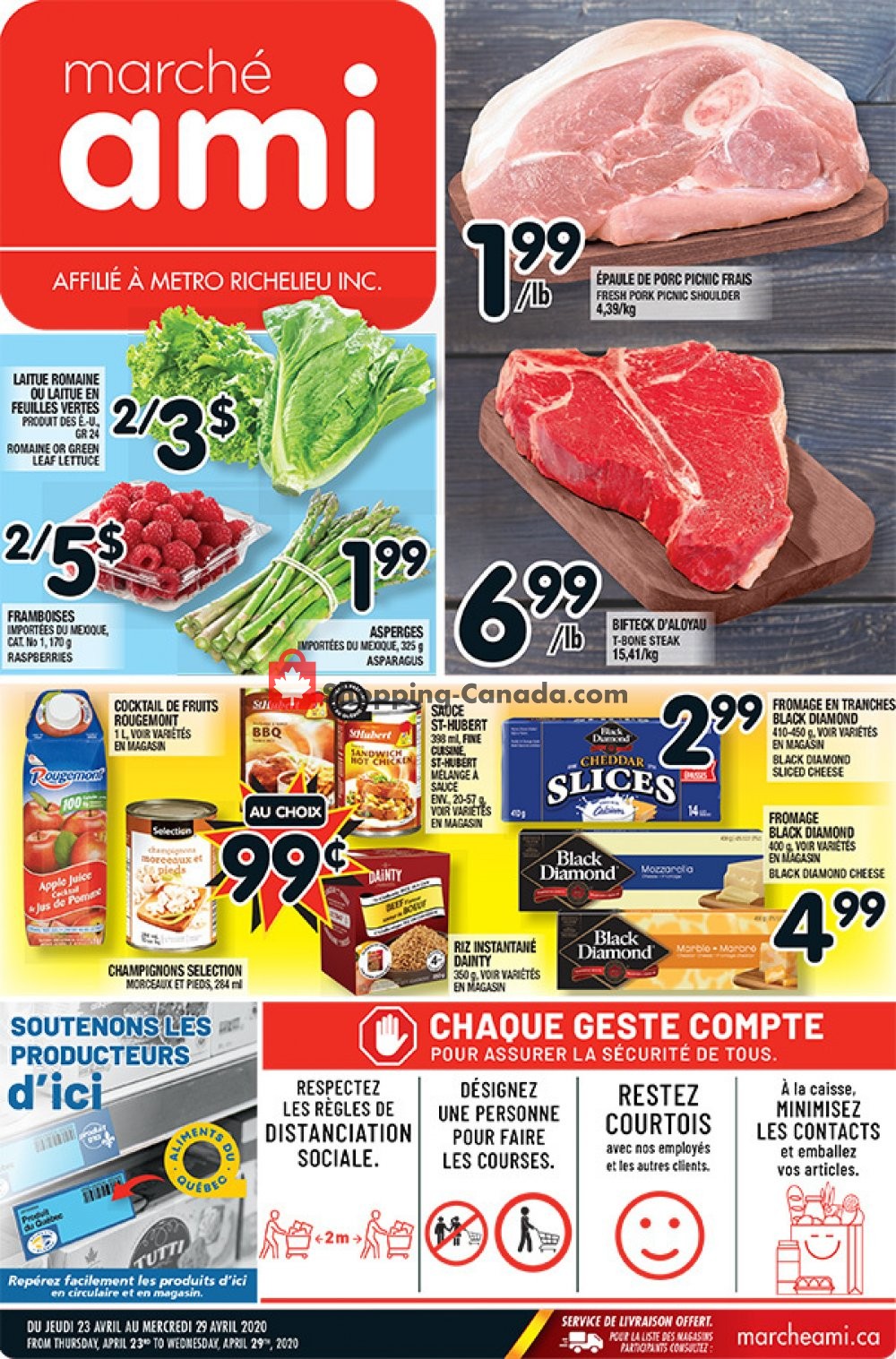Marche Ami flyer from Thursday April 23, 2020 to Wednesday April 29, 2020 - page 1