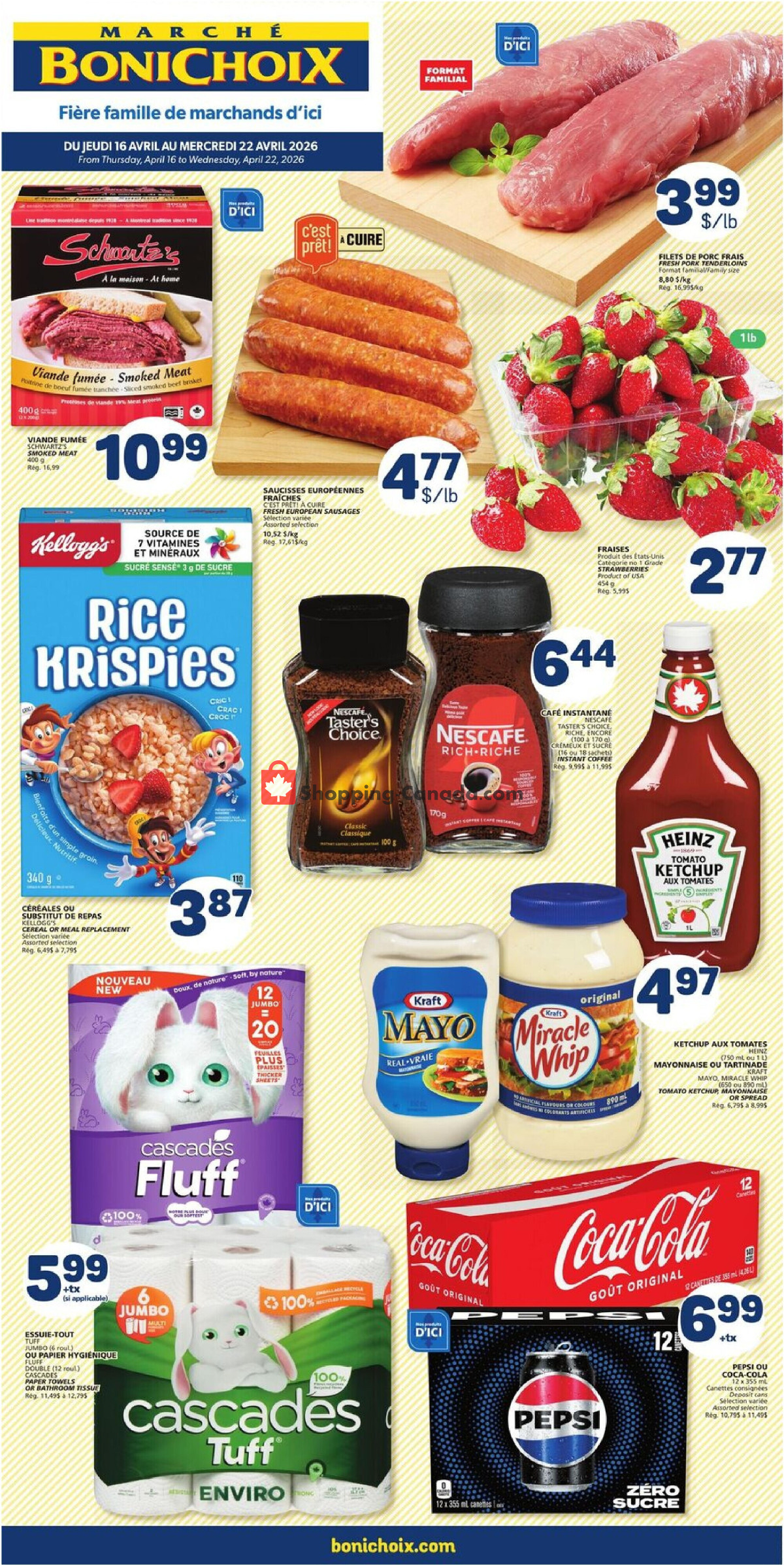 Marche Bonichoix flyer from Thursday April 16, 2026 to Wednesday April 22, 2026 - page 1