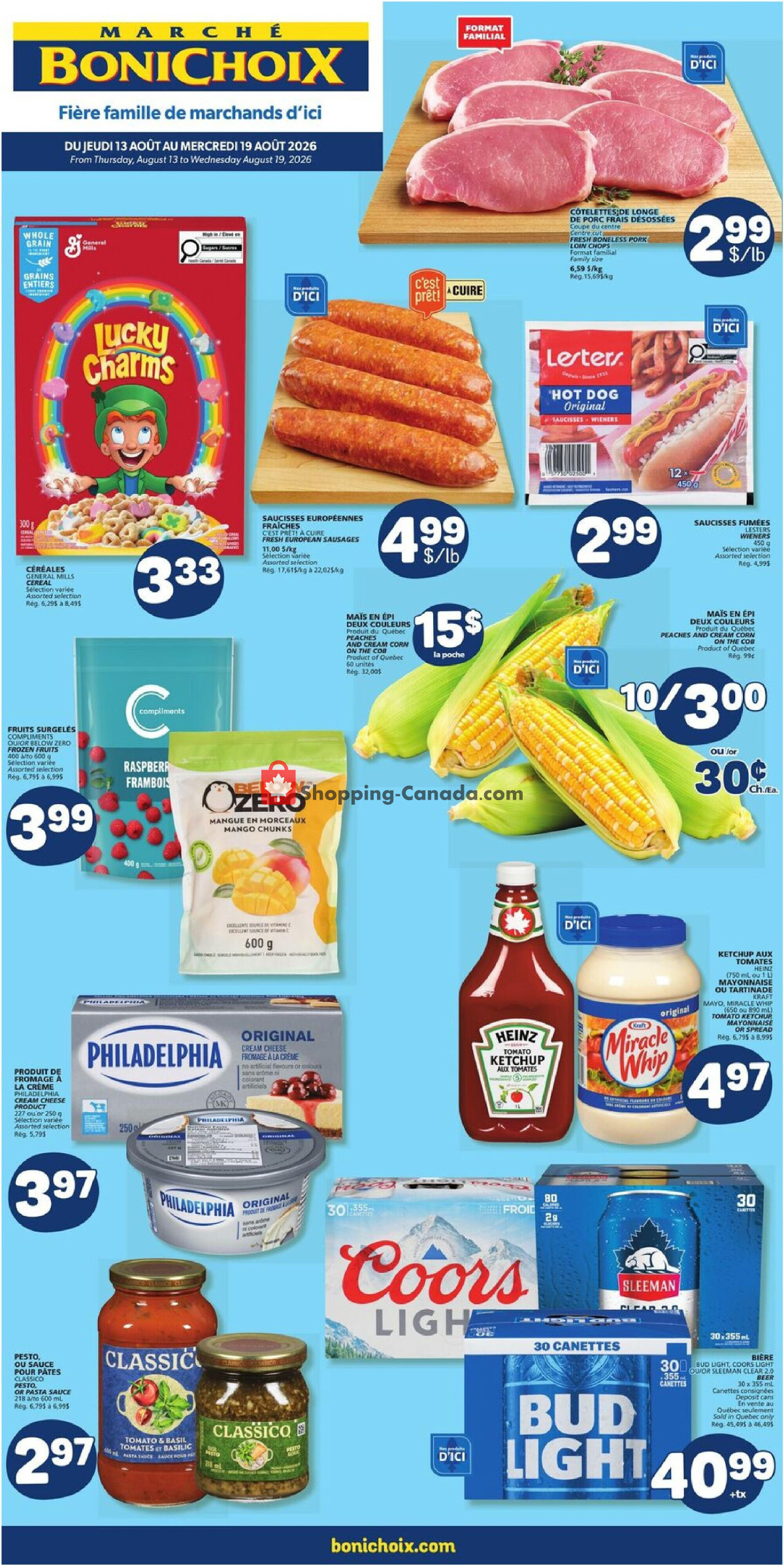 Marche Bonichoix flyer from Thursday August 13, 2026 to Wednesday August 19, 2026 - page 1