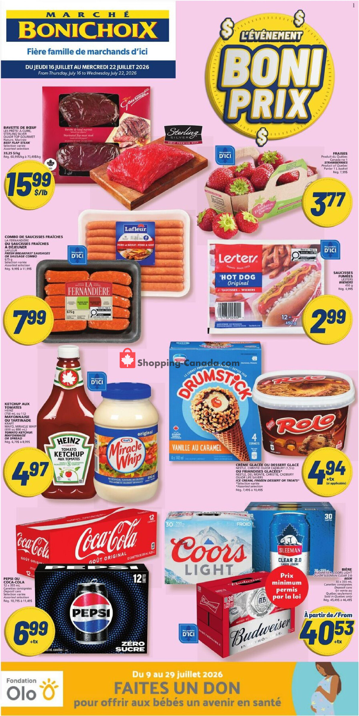 Marche Bonichoix flyer from Thursday July 16, 2026 to Wednesday July 22, 2026 - page 1
