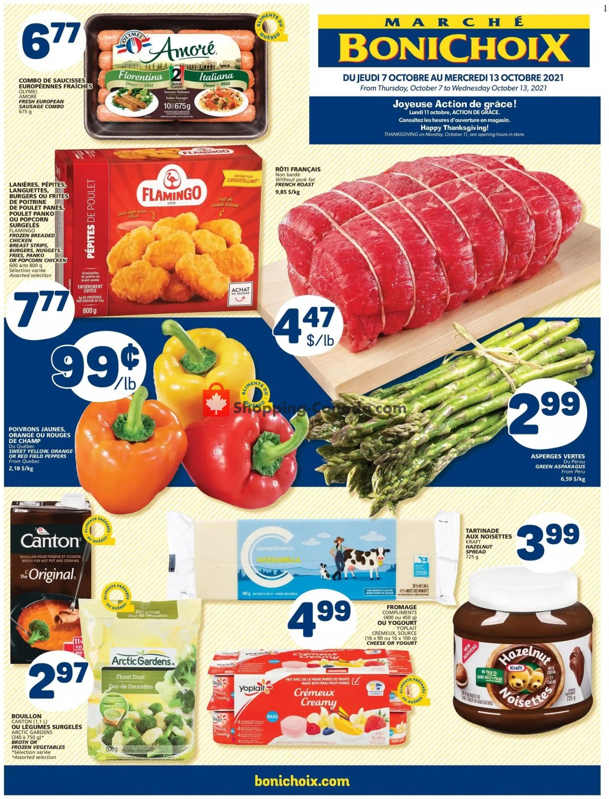 Marche Bonichoix flyer from Thursday October 7, 2021 to Wednesday October 13, 2021 - page 1