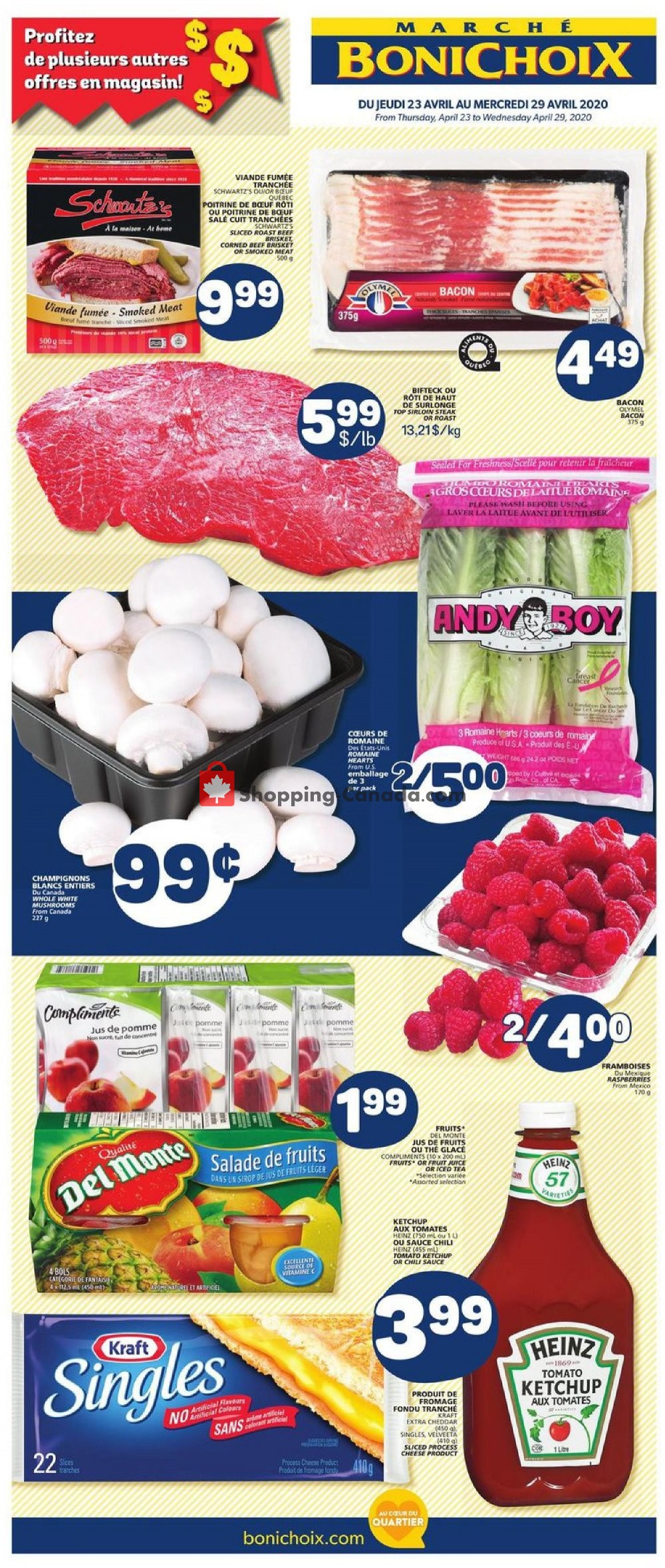 Marche Bonichoix flyer from Thursday April 23, 2020 to Wednesday April 29, 2020 - page 1
