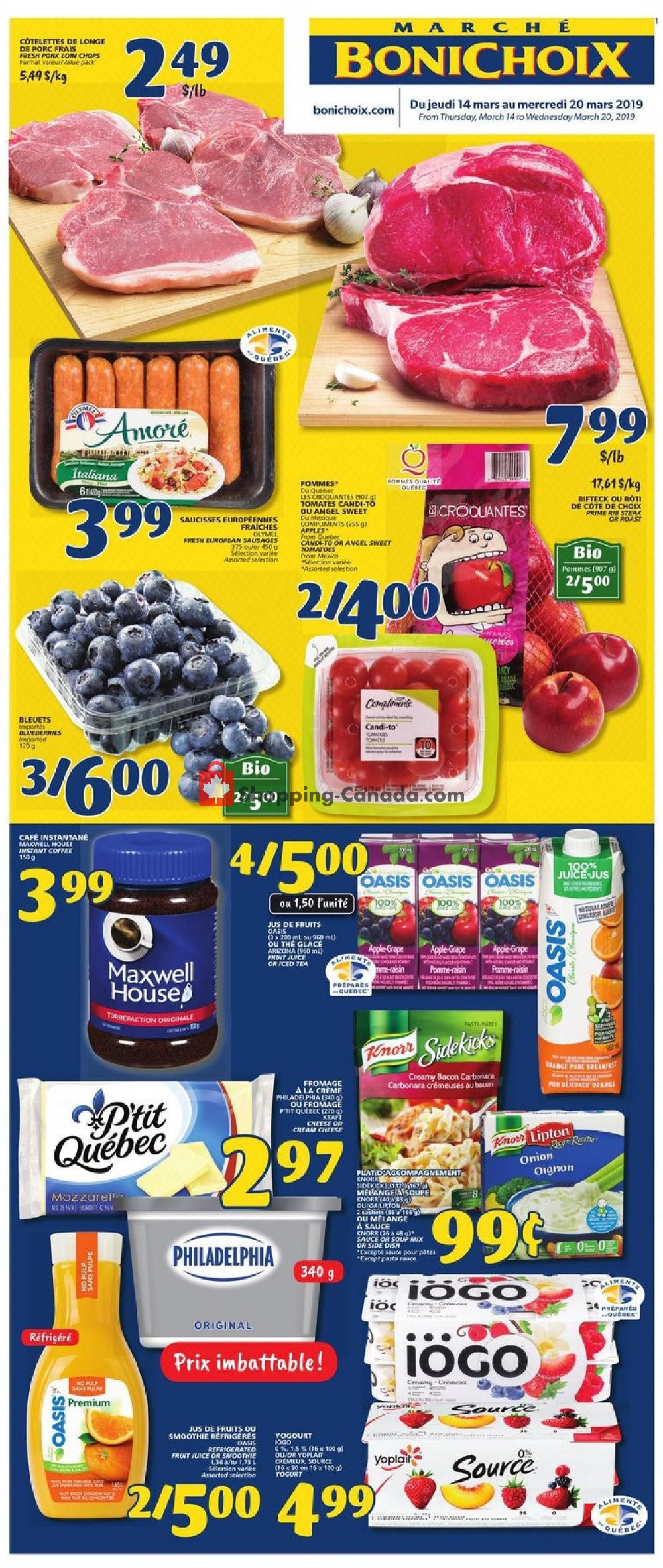 Marche Bonichoix flyer from Thursday March 14, 2019 to Wednesday March 20, 2019 - page 1