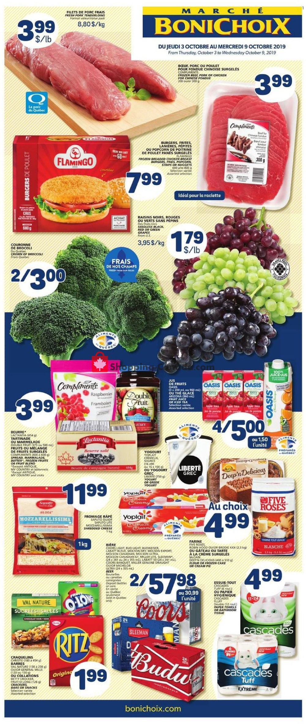 Marche Bonichoix flyer from Thursday October 3, 2019 to Wednesday October 9, 2019 - page 1
