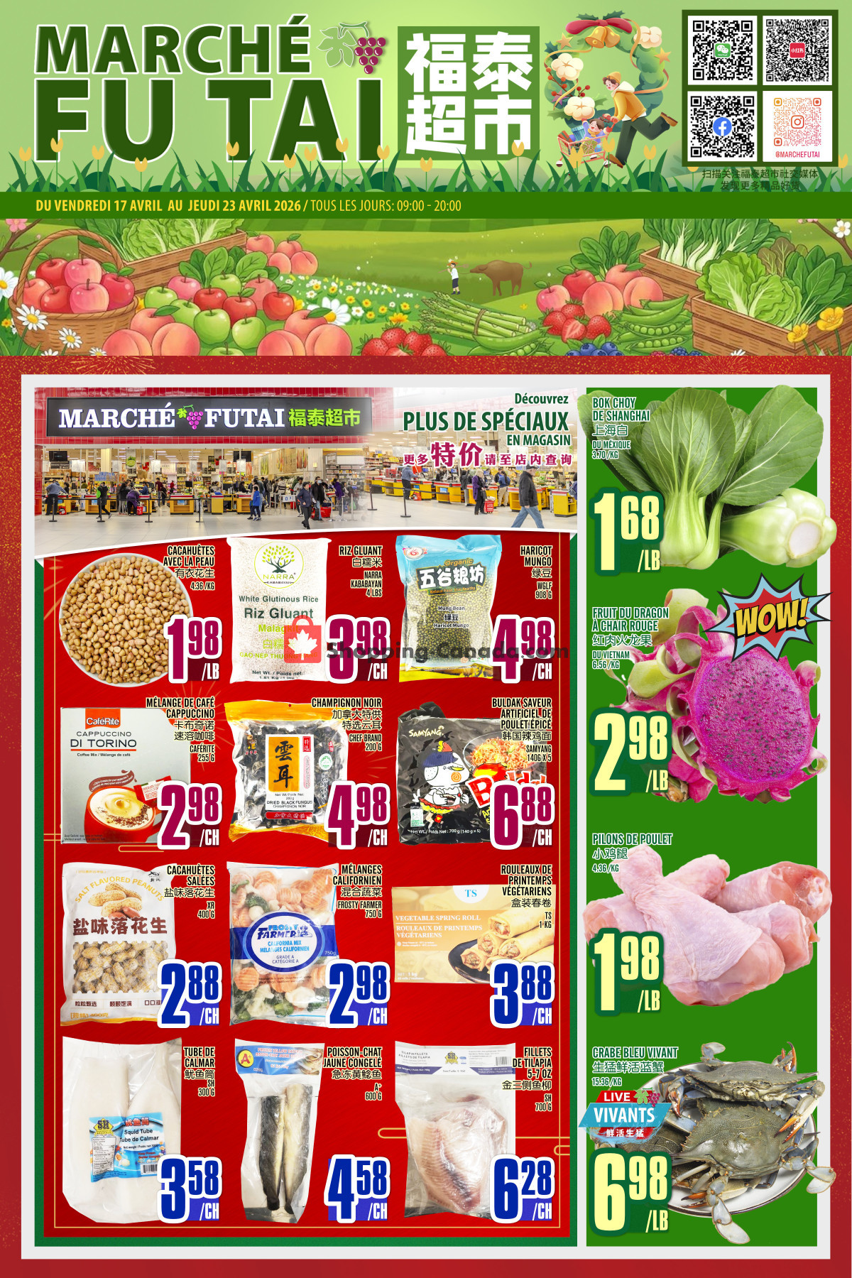 Marché Fu Tai flyer from Friday April 17, 2026 to Thursday April 23, 2026 - page 1