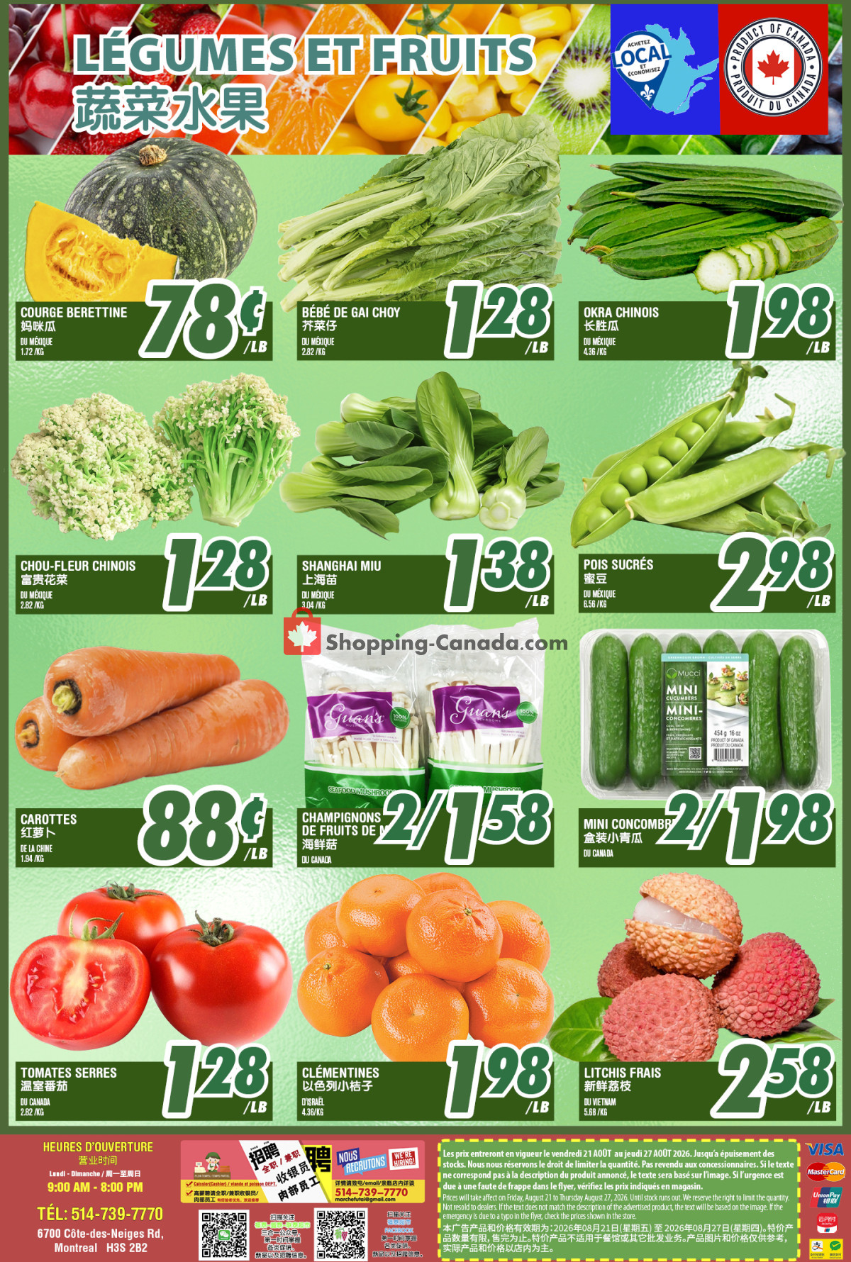 Marché Fu Tai flyer from Friday August 21, 2026 to Thursday August 27, 2026 - page 2