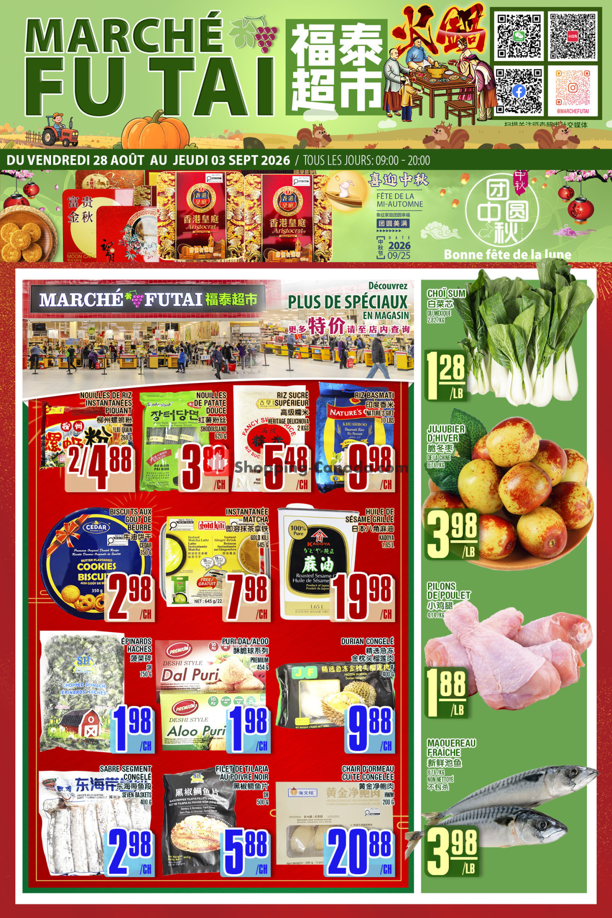 Marché Fu Tai flyer from Friday August 28, 2026 to Thursday September 3, 2026 - page 1