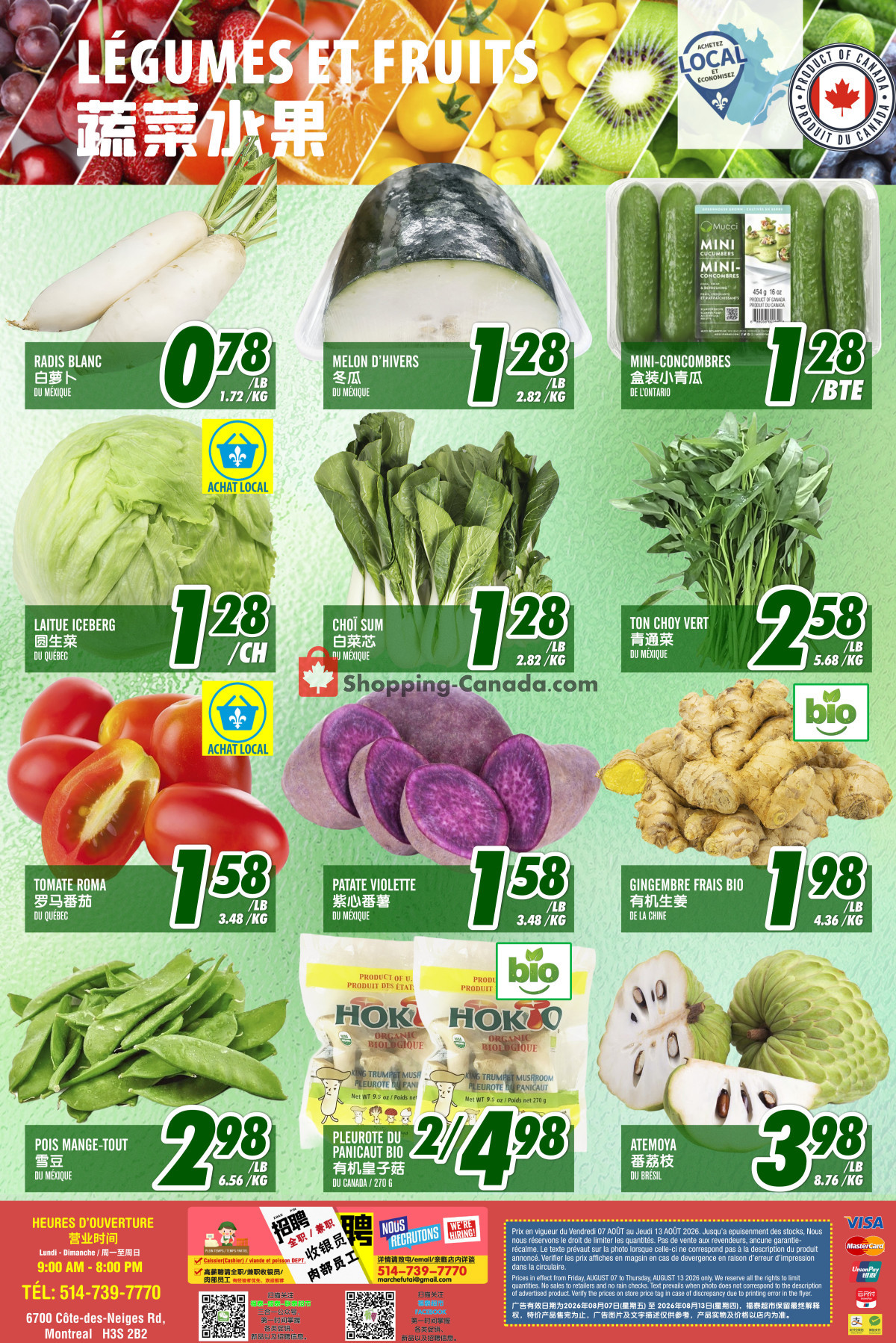 Marché Fu Tai flyer from Friday August 7, 2026 to Thursday August 13, 2026 - page 2