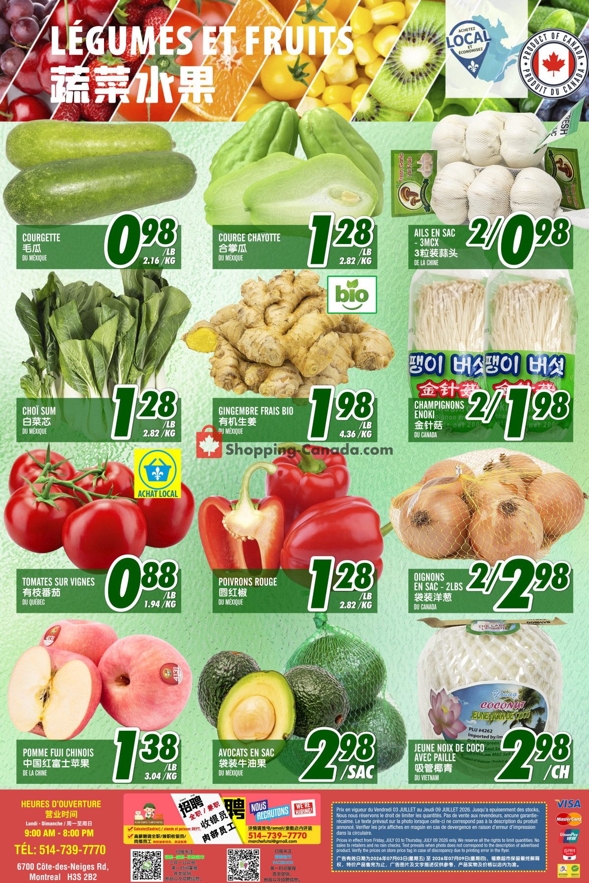 Marché Fu Tai flyer from Friday July 3, 2026 to Thursday July 9, 2026 - page 2