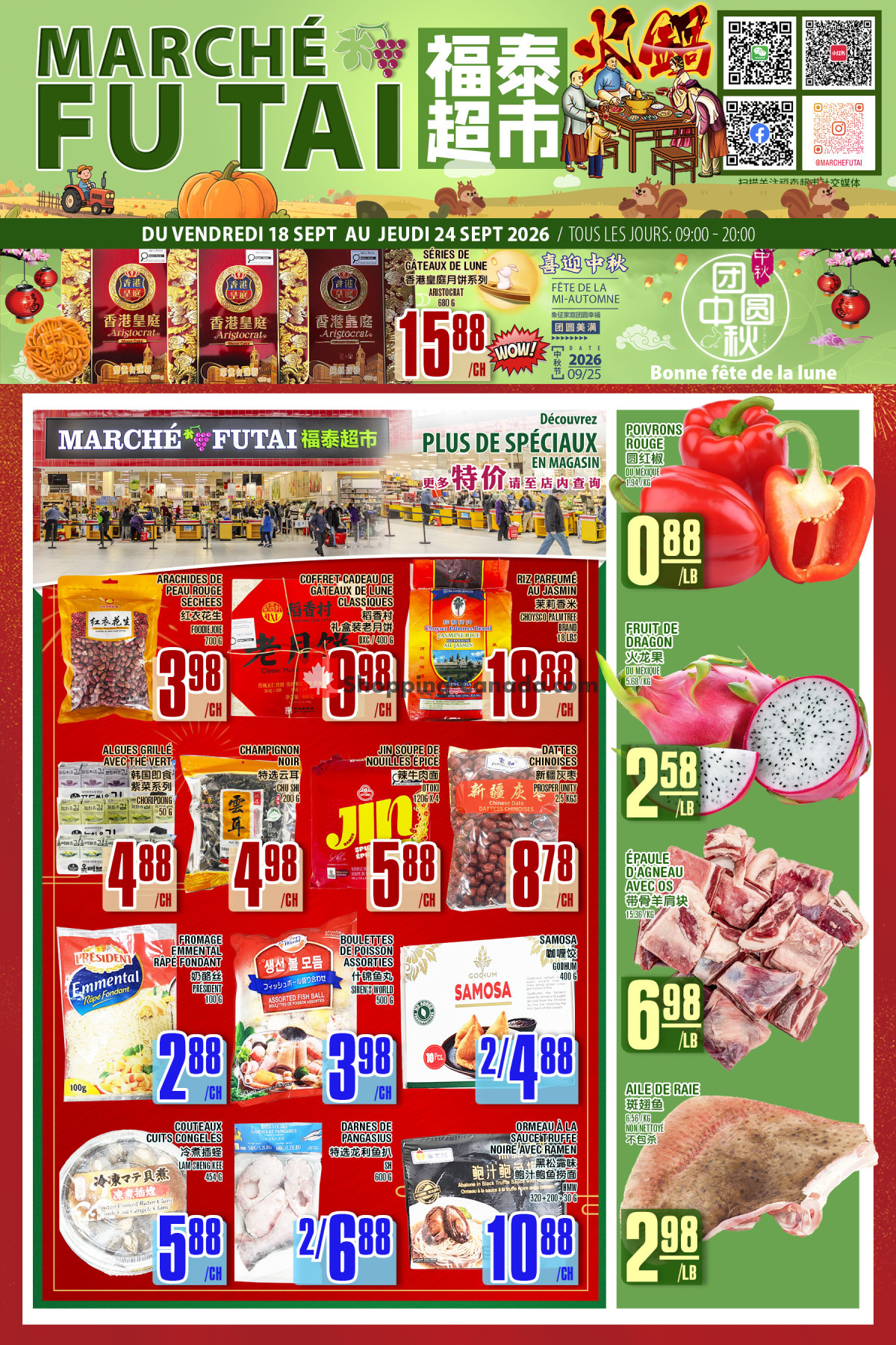 Marché Fu Tai flyer from Friday September 18, 2026 to Thursday September 24, 2026 - page 1