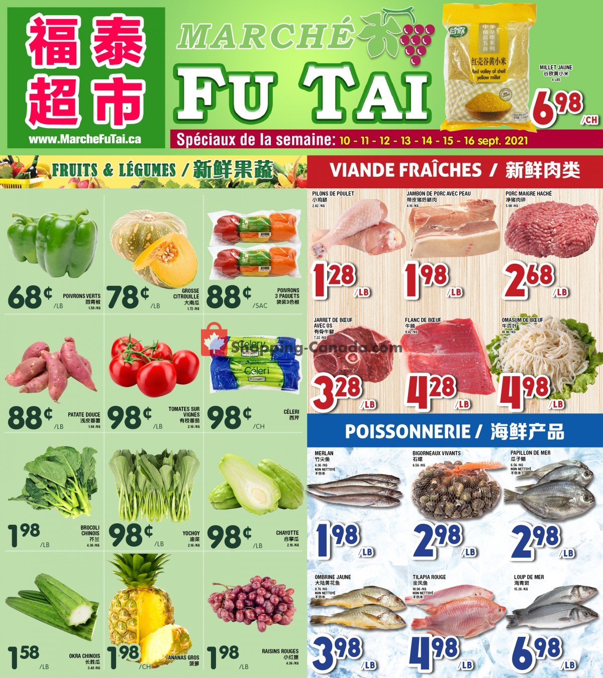 Marché Fu Tai flyer from Friday September 10, 2021 to Thursday September 16, 2021 - page 1