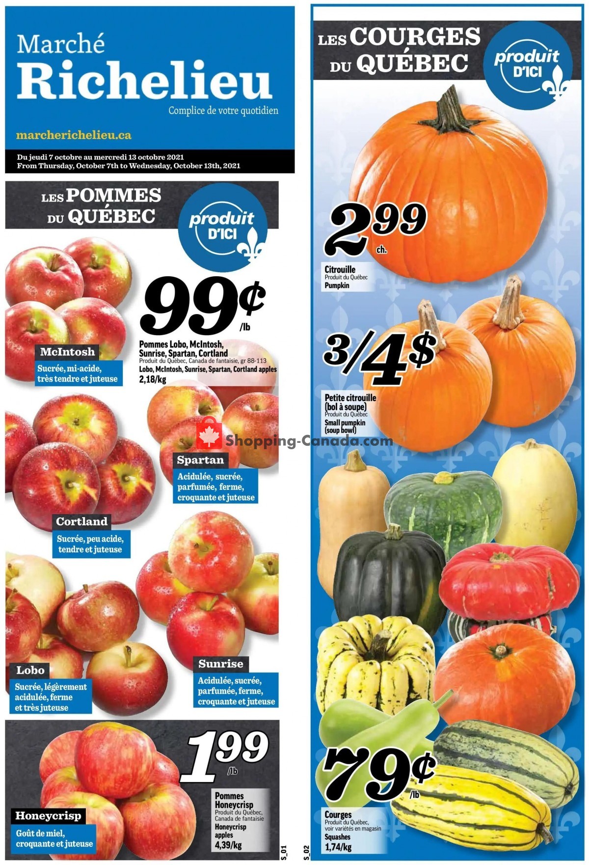 Marche Richelieu flyer from Thursday October 7, 2021 to Wednesday October 13, 2021 - page 1