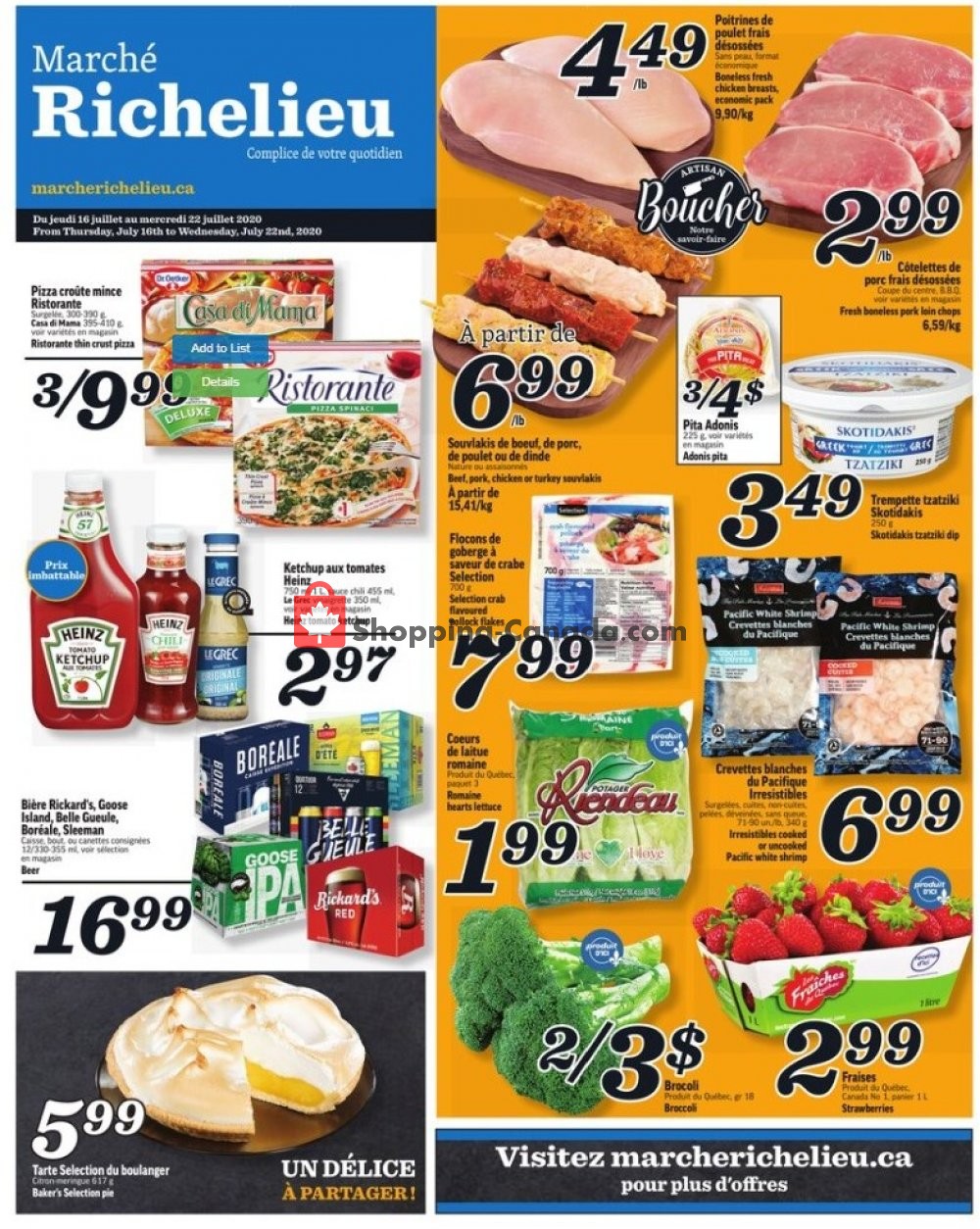 Marche Richelieu flyer from Thursday July 16, 2020 to Wednesday July 22, 2020 - page 1